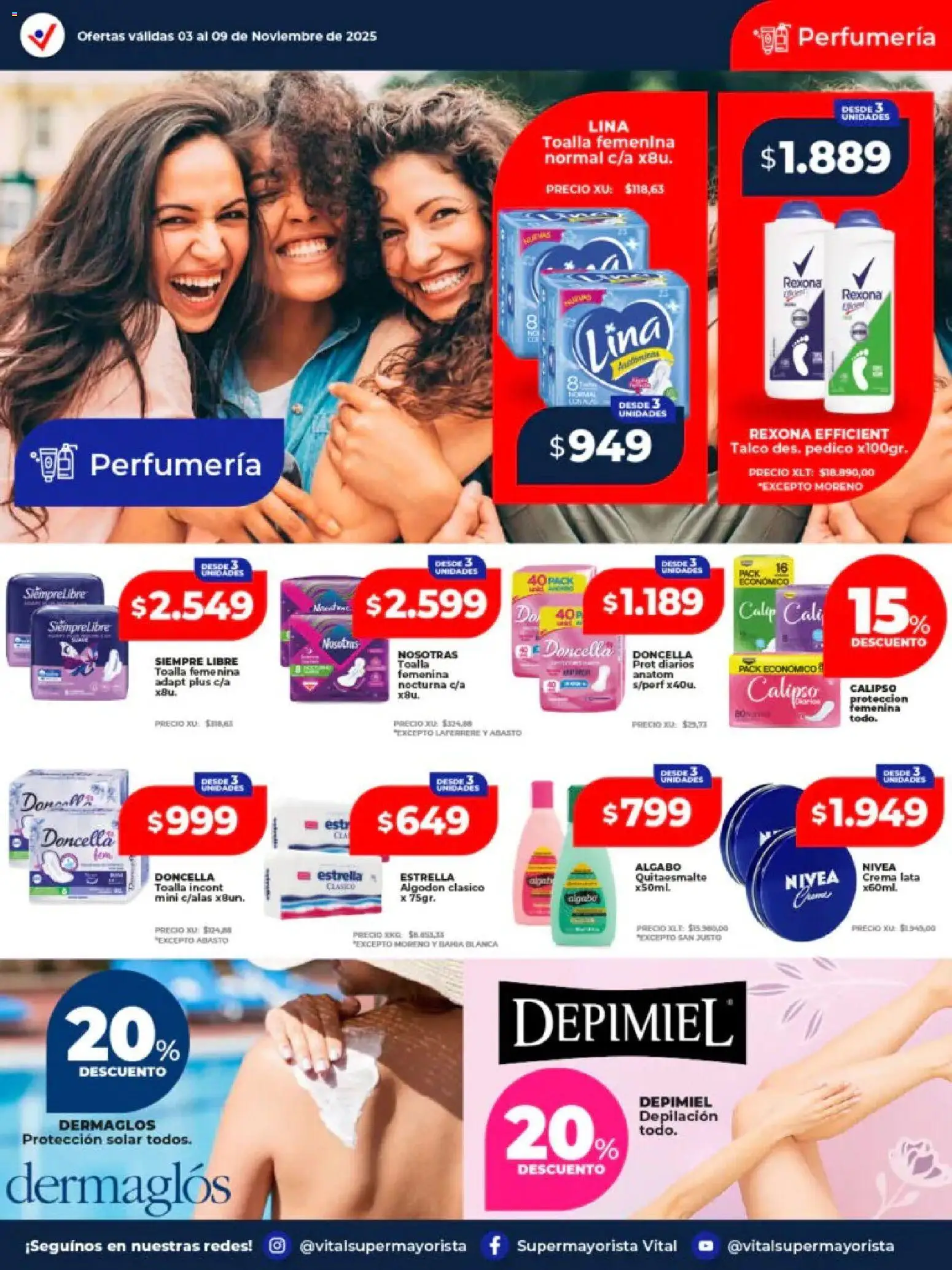 Vital ofertas - Neuquén │ válido desde el 03.11.2025 | Página: 4 | Productos: Toalla, Algodón, Crema