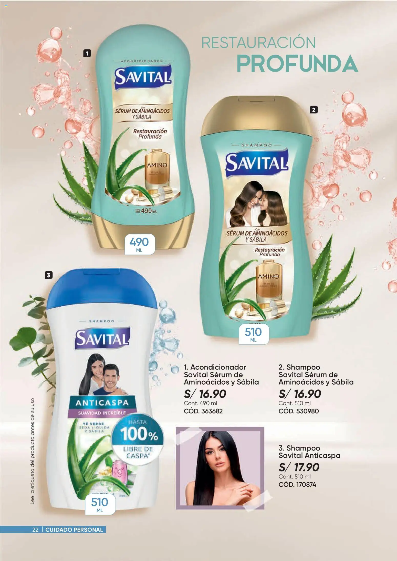 Catálogo Azzorti válido desde 09.03.2026 | Página: 22 | Productos: Shampoo, Acondicionador, Té