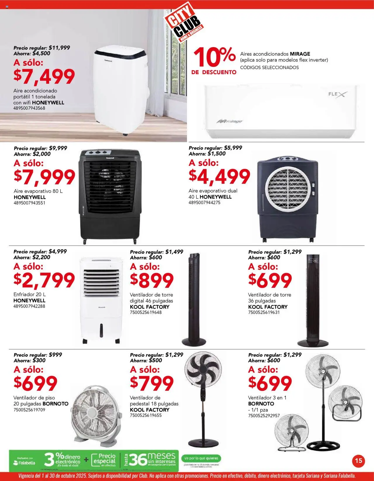 Nuevas ofertas de City Club válidas en toda la República Mexicana desde el 01.10.2025. ¡Encuentra las mejores ofertas en City Club - Catálogo! | Página: 13 | Productos: Ventilador, Aire acondicionado