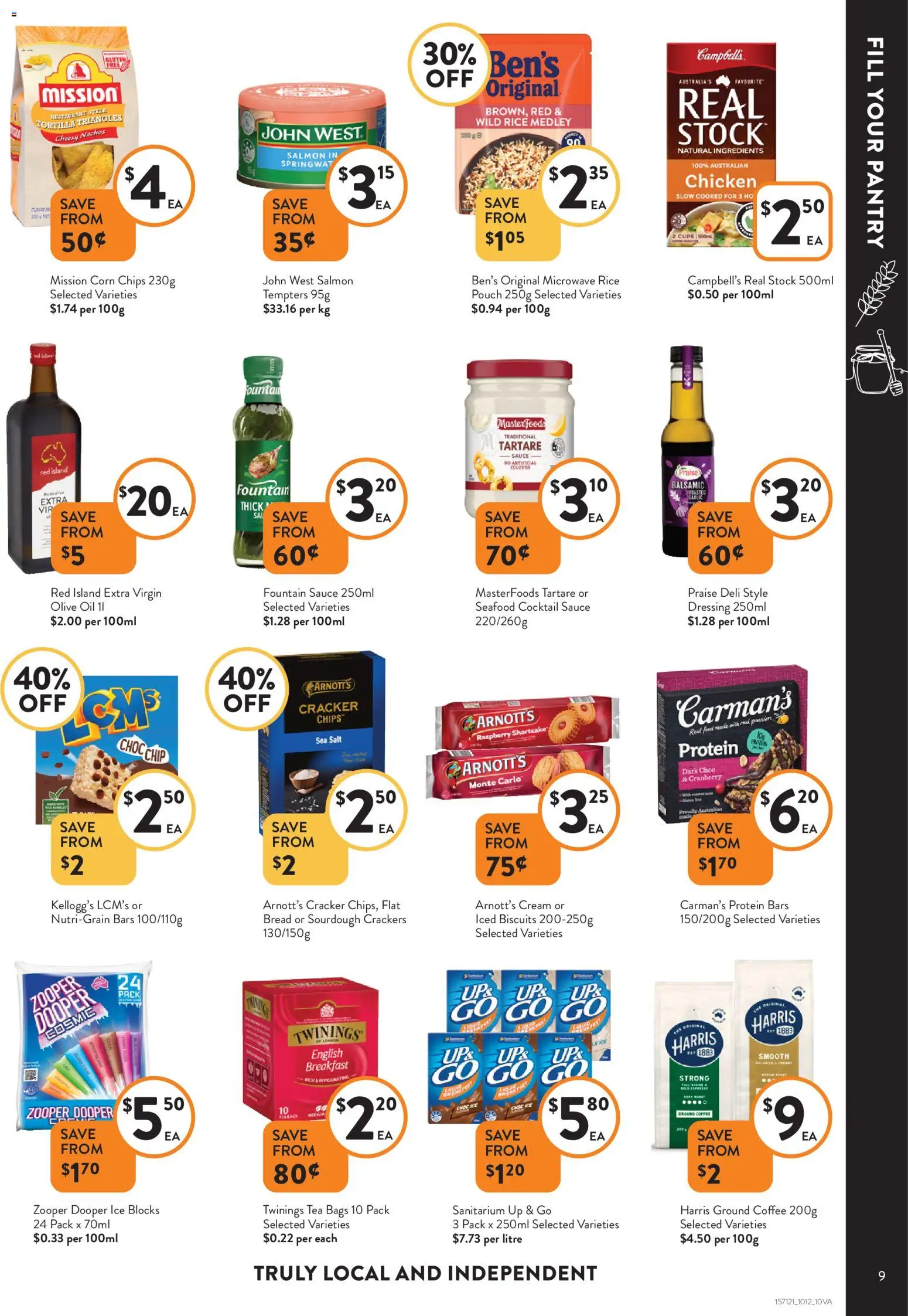 Foodworks catalogue - valid from 10.12.2025 | Page: 9 | Products: Chips, Olive oil, Sauce, Up & go