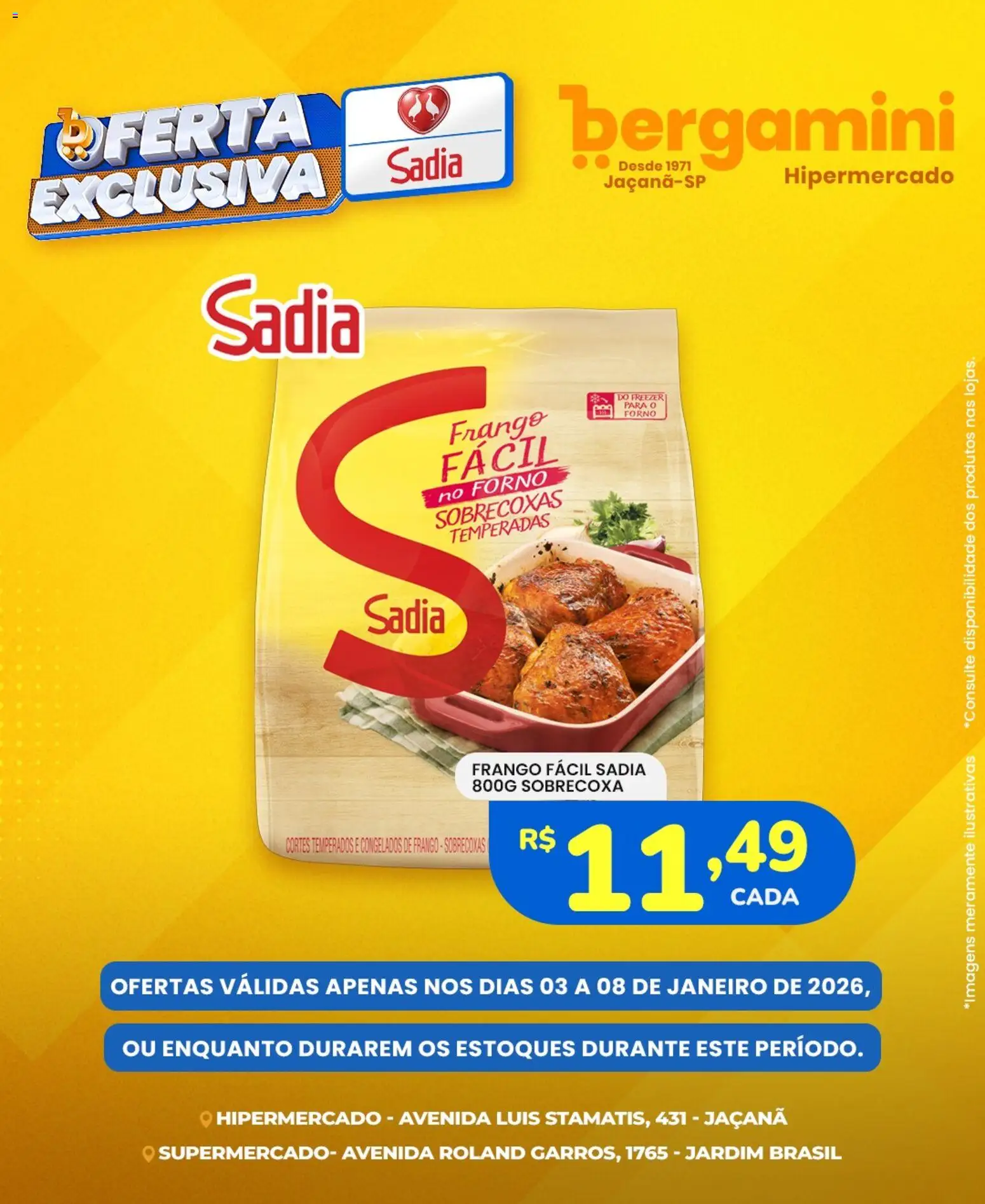 Supermercado Bergamini Folheto - válido de 03.01.2026 | Página: 4 | Produtos: Forno, Freezer, Frango