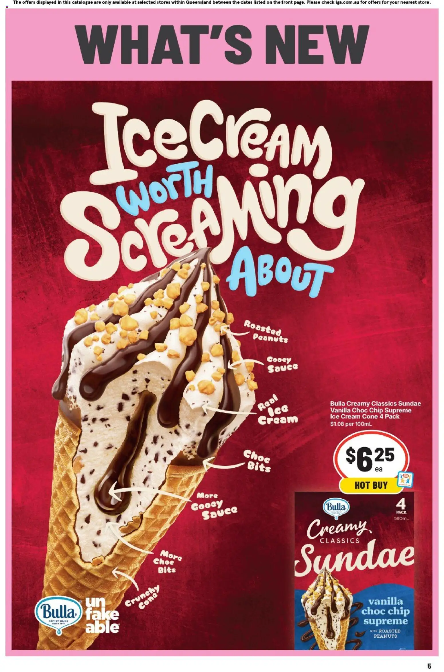 IGA catalogue - valid from 21.01.2026 | Page: 5 | Products: Dairy, Peanuts, Cream, Sauce