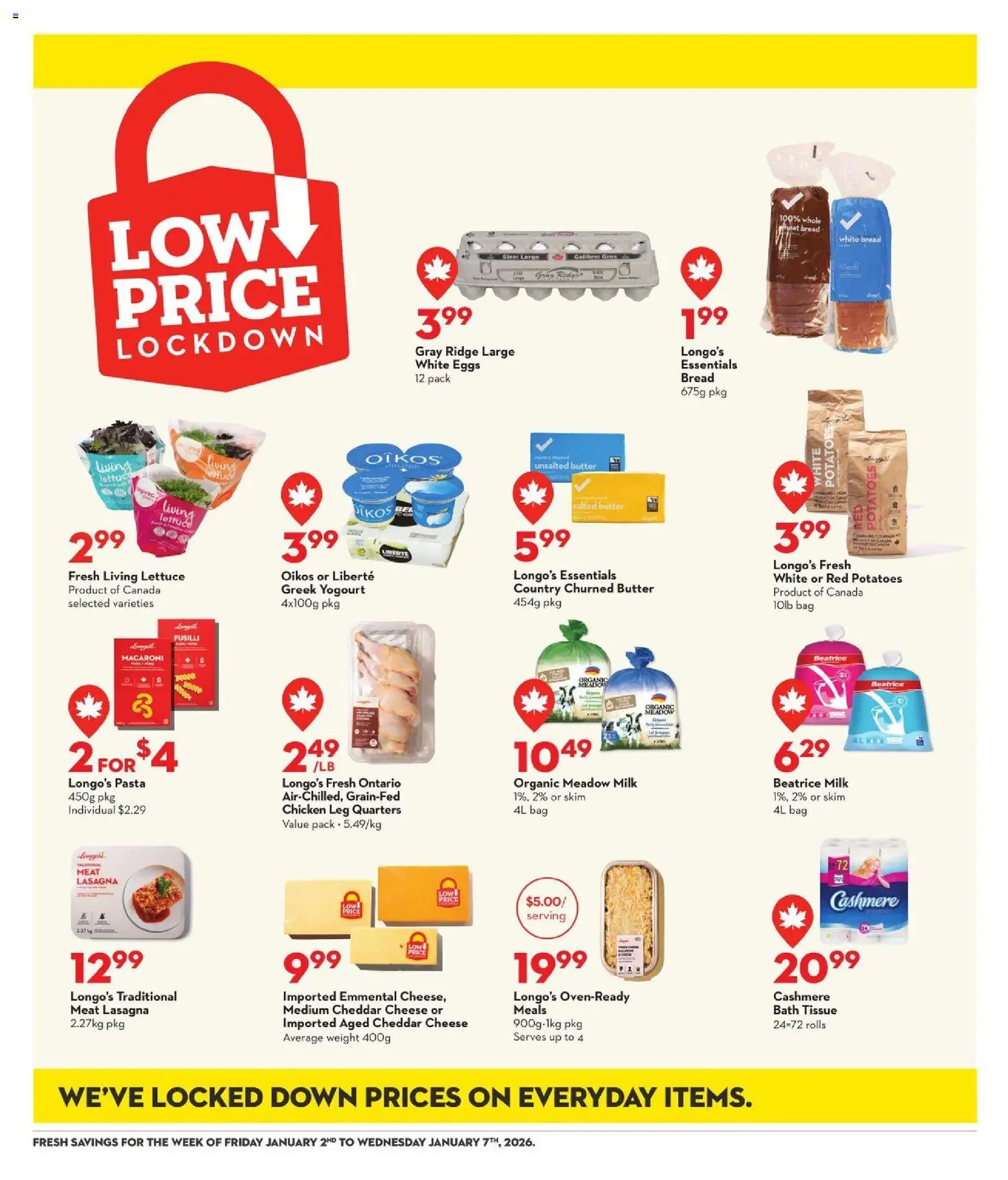 Longo's flyer valid from 02.01.2026 | Page: 7 | Products: Pasta, Bag, Ridge, Chicken