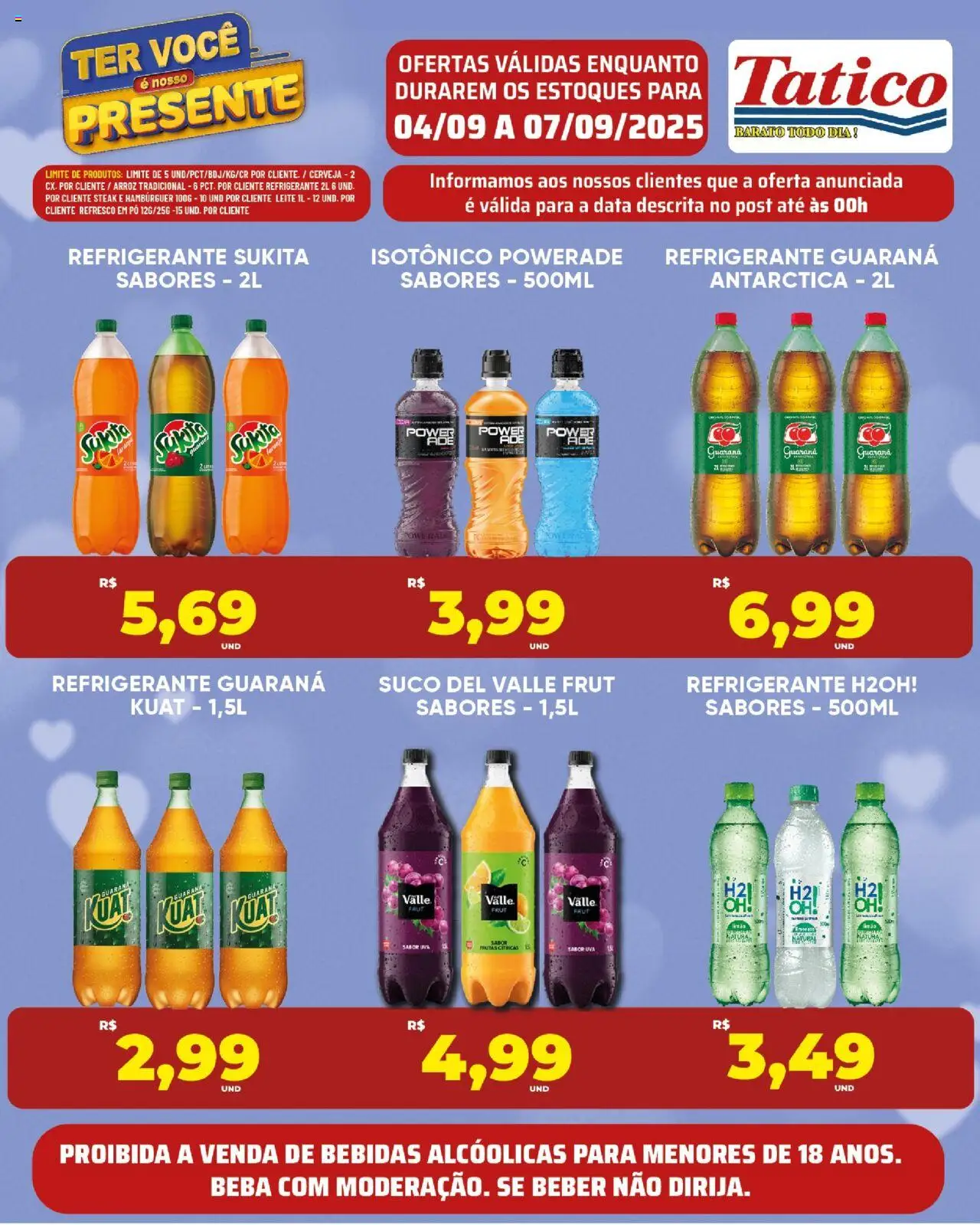Tatico Folheto - válido de 05.09.2025 | Página: 5 | Produtos: Refresco, Guaraná, Leite, Cerveja
