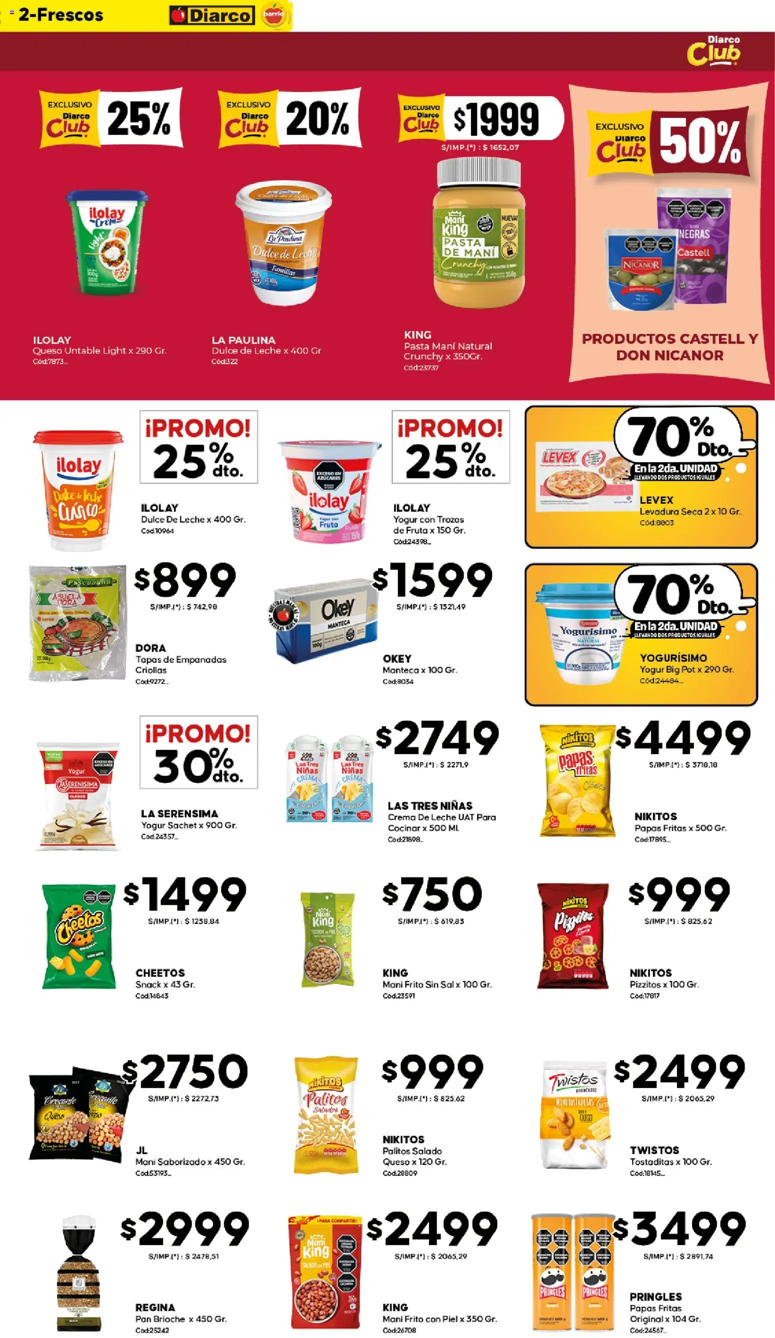 Diarco ofertas │ válido desde el 16.02.2026 | Página: 2 | Productos: Dulce de leche, Mani, Manteca, Yogur
