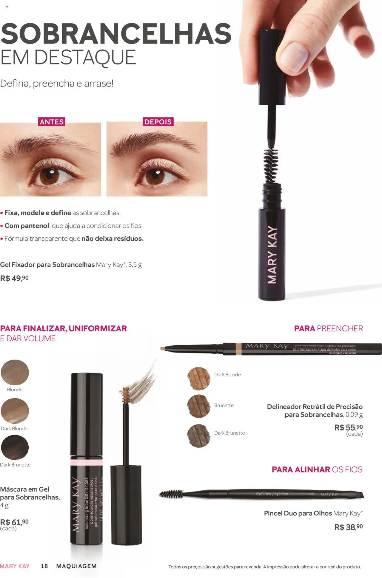 Mary Kay Folheto - válido de 01.10.2025 | Página: 18 | Produtos: Maquiagem, Pincel, Delineador, Fixador