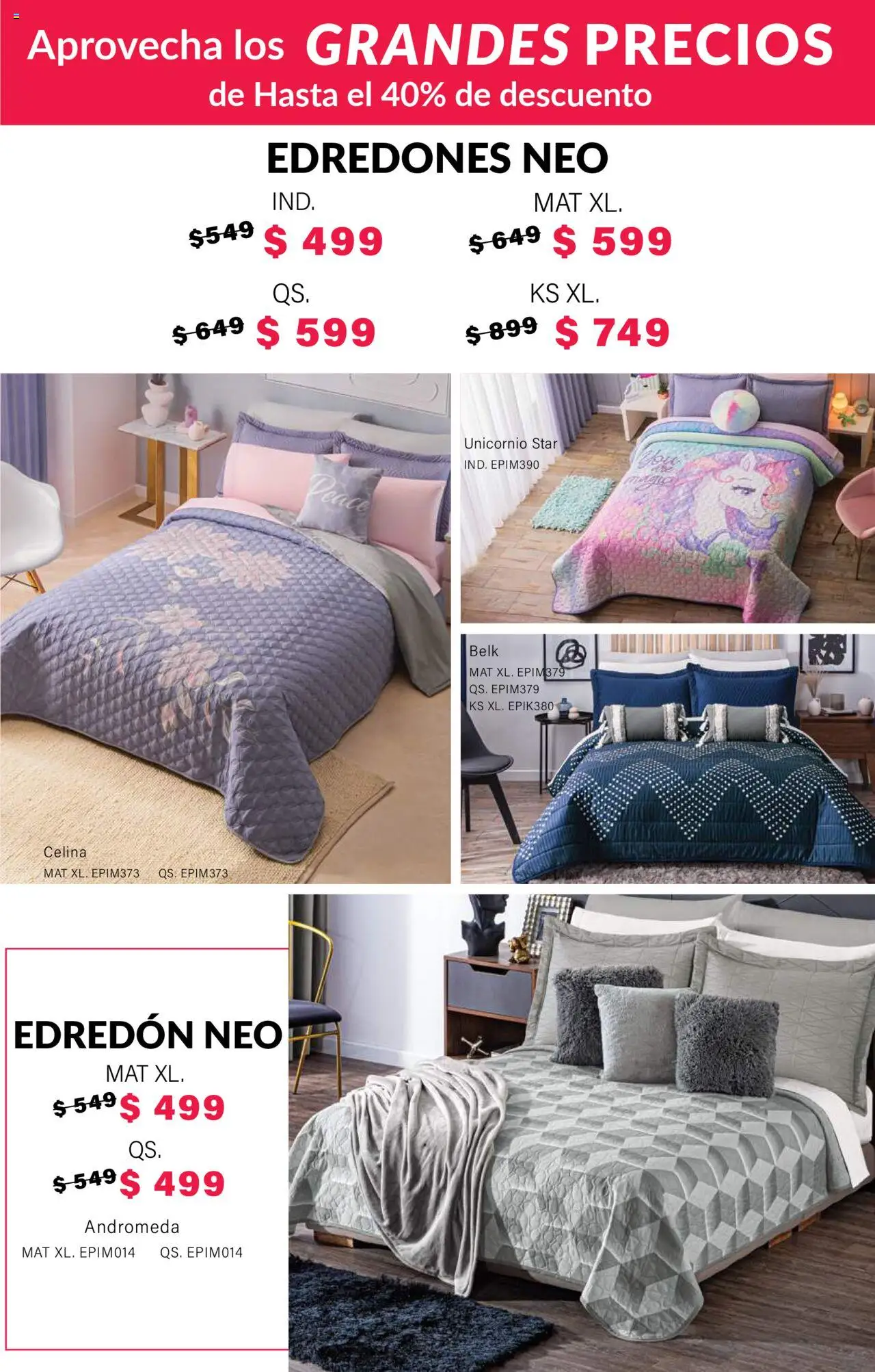 Nuevas ofertas de Colchas Concord válidas en toda la República Mexicana desde el 01.08.2025. ¡Encuentra las mejores ofertas en Colchas Concord - Catálogo! | Página: 574