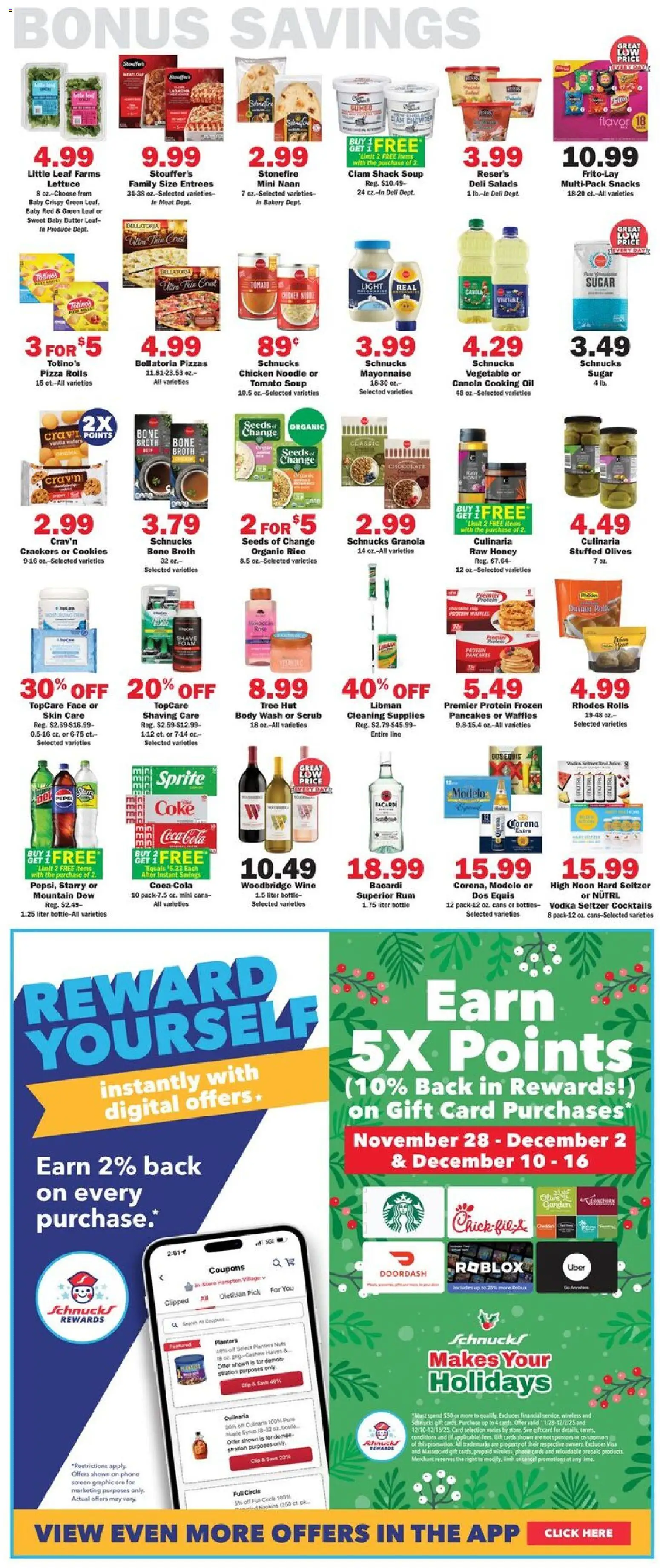 Schnucks Weekly Print Ad - IN - valid from 28.11.2025 | Page: 3 | Products: Butter, Oil, Pizza, Vodka
