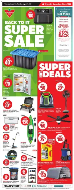 Preview of Canadian Tire weekly flyer / circulaire from shop Canadian Tire valid from 07.08.2025