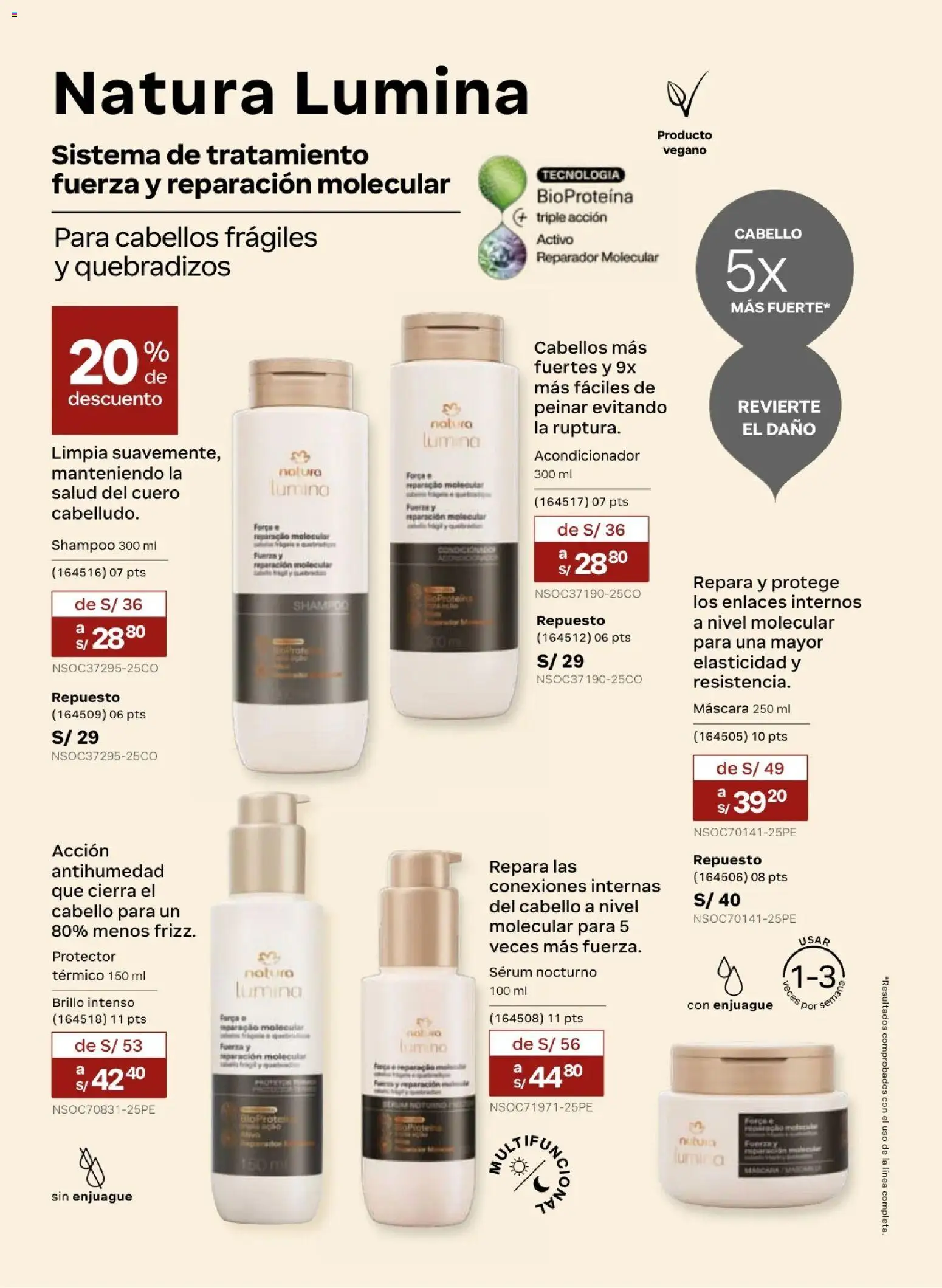 Catálogo Natura válido desde 31.03.2026 | Página: 135 | Productos: Máscara, Shampoo, Acondicionador