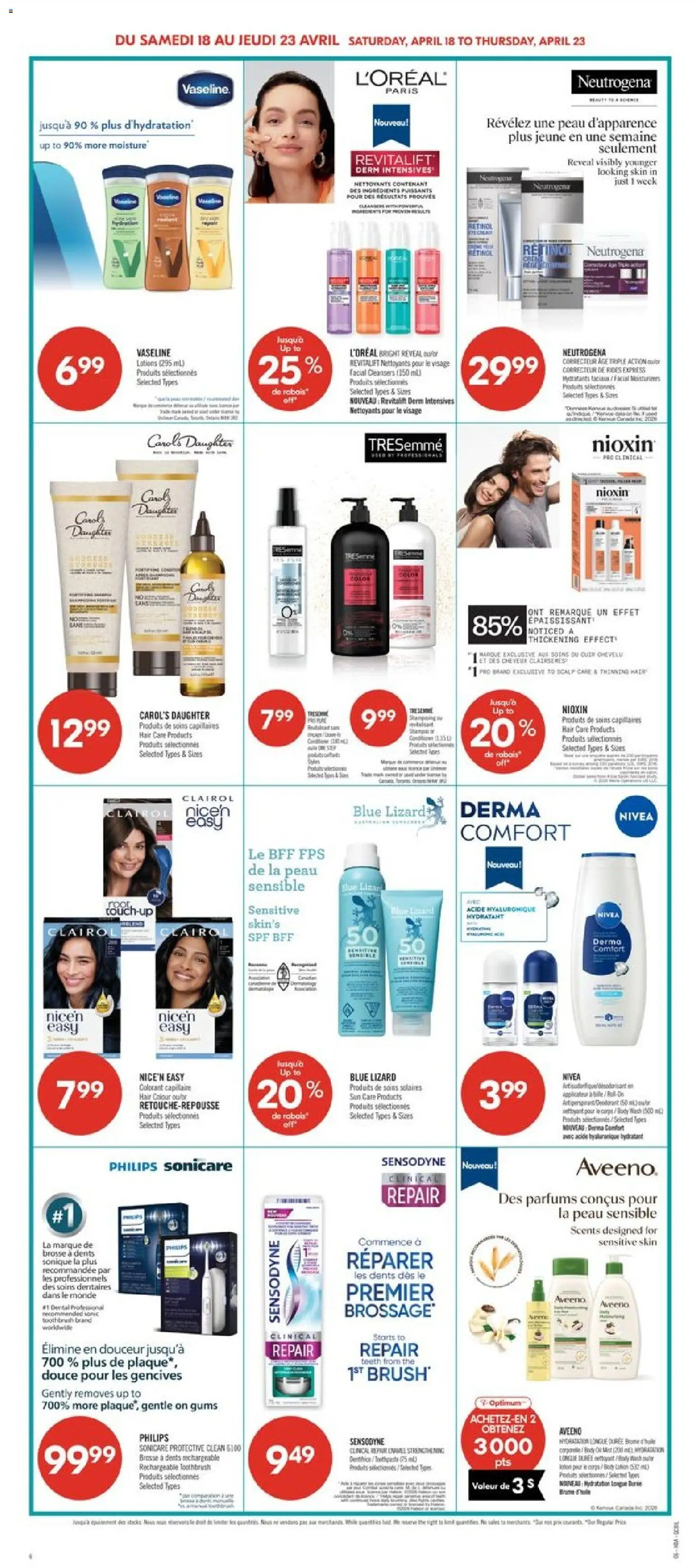 Pharmaprix flyer valid from 17.04.2026 | Page: 10 | Products: Conditioner, Deodorant, Toothpaste, Oil