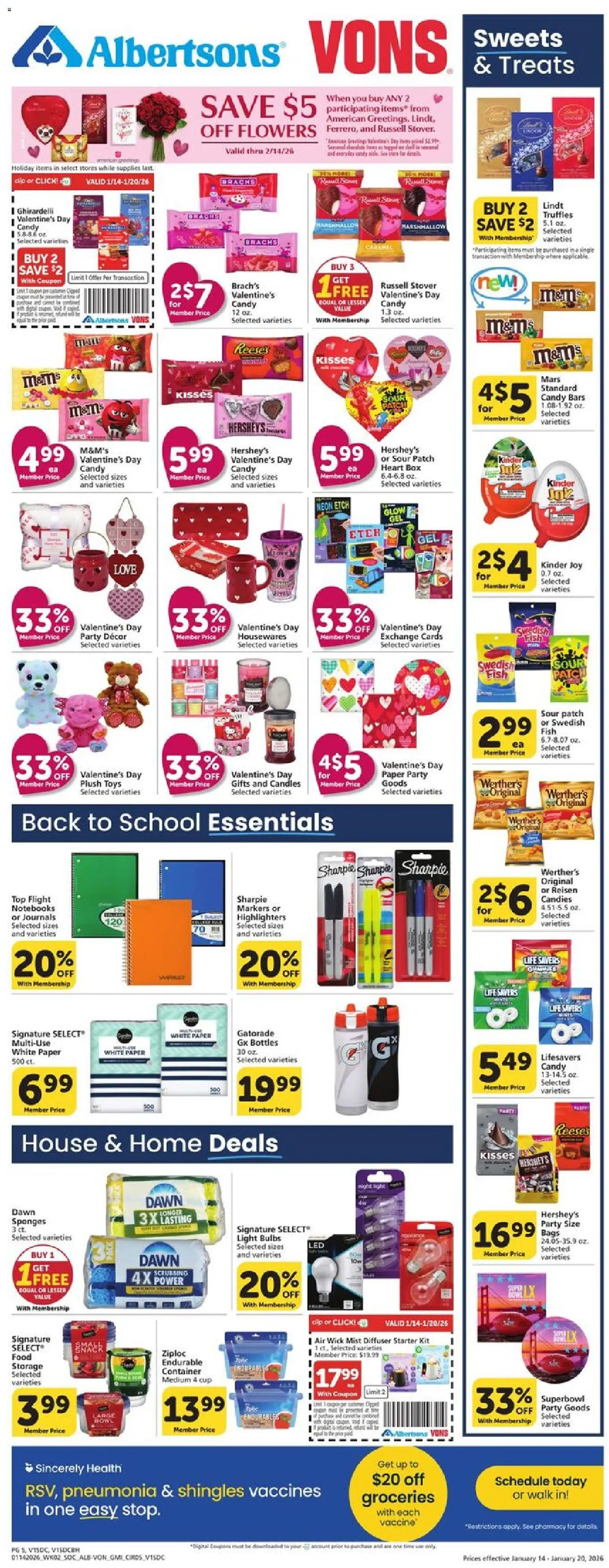 Vons Weekly Ad - valid from 14.01.2026 | Page: 5 | Products: Shelf, Box, Clip, Candies