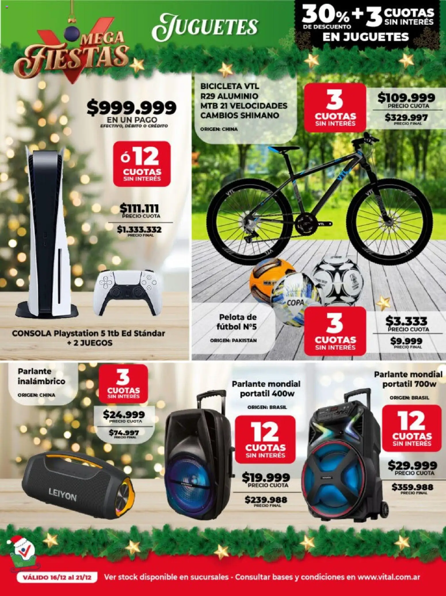 Vital - Especial Navidad │ válido desde el 16.12.2025 | Página: 6 | Productos: Pelota, Parlante