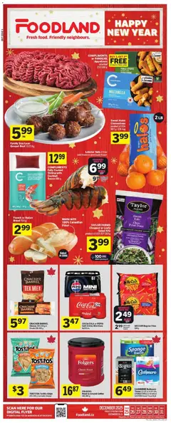 Preview of Foodland weekly flyer / circulaire from shop Foodland valid from 25.12.2025