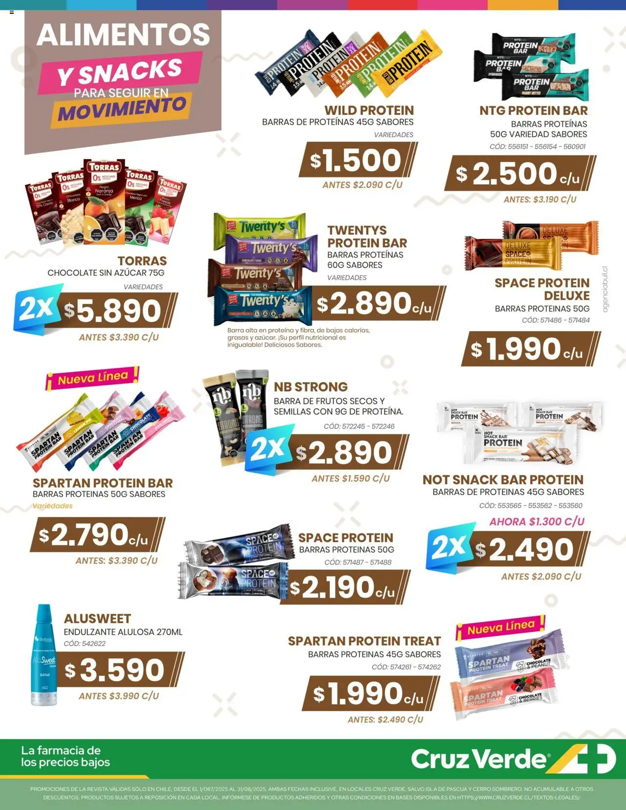 Bebestibles y Snacks Cruz Verde │ válido desde el 01.08.2025 | Página: 4 | Productos: Semillas, Barras de proteinas, Té, Azucar