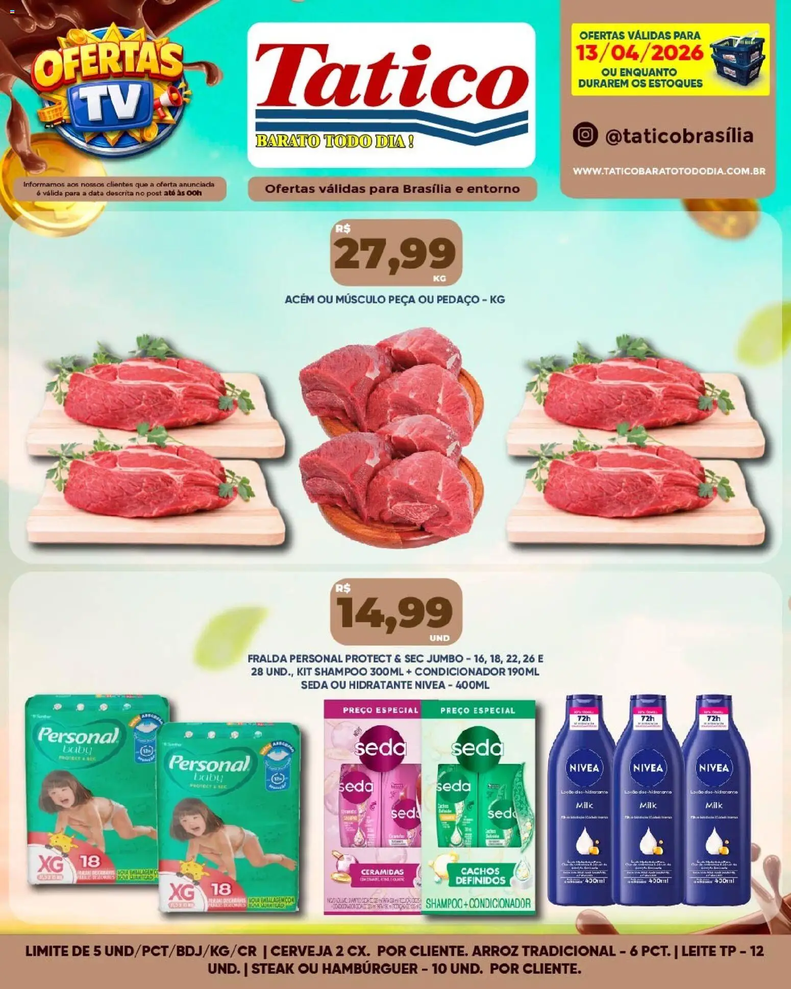 Tatico Folheto - válido de 14.04.2026 | Página: 23 | Produtos: Shampoo, Condicionador, Acém, Cerveja