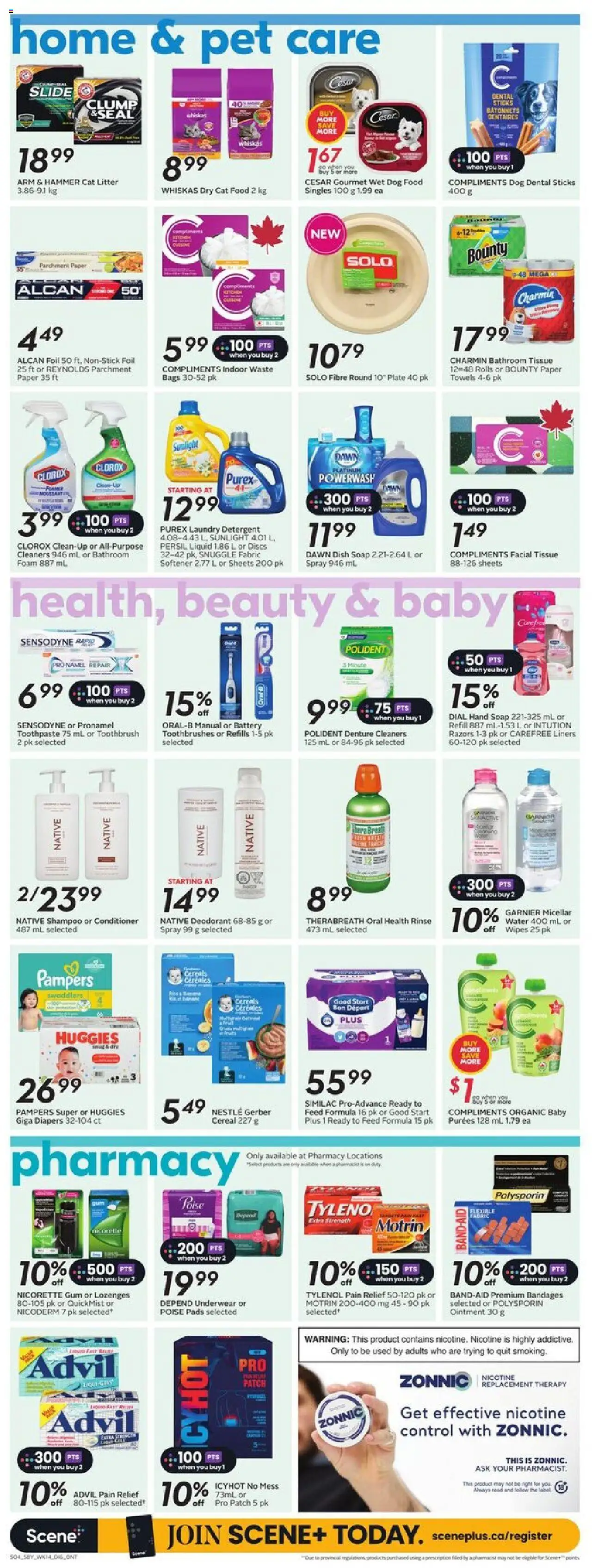 Sobeys flyer valid from 31.07.2025 | Page: 12 | Products: Cereals, Soap, Deodorant, Underwear