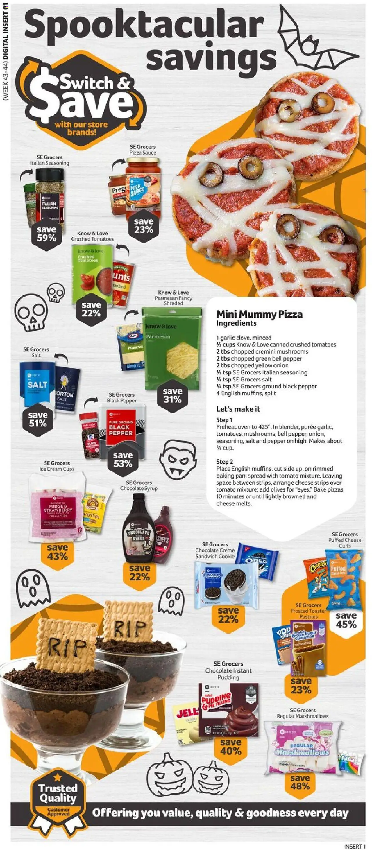 Winn Dixie Weekly Ad - valid from 15.10.2025 | Page: 10 | Products: Mushrooms, Tomatoes, Cream, Switch