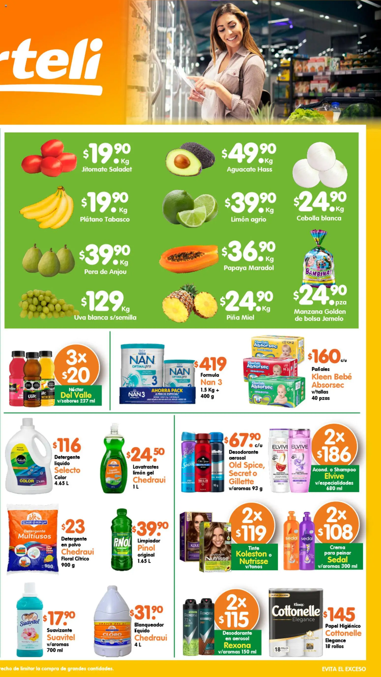 Nuevas ofertas de Arteli válidas en toda la República Mexicana desde el 12.01.2026. ¡Encuentra las mejores ofertas en Arteli folleto Valles! | Página: 2 | Productos: Desodorante, Plátano, Pera, Pañales