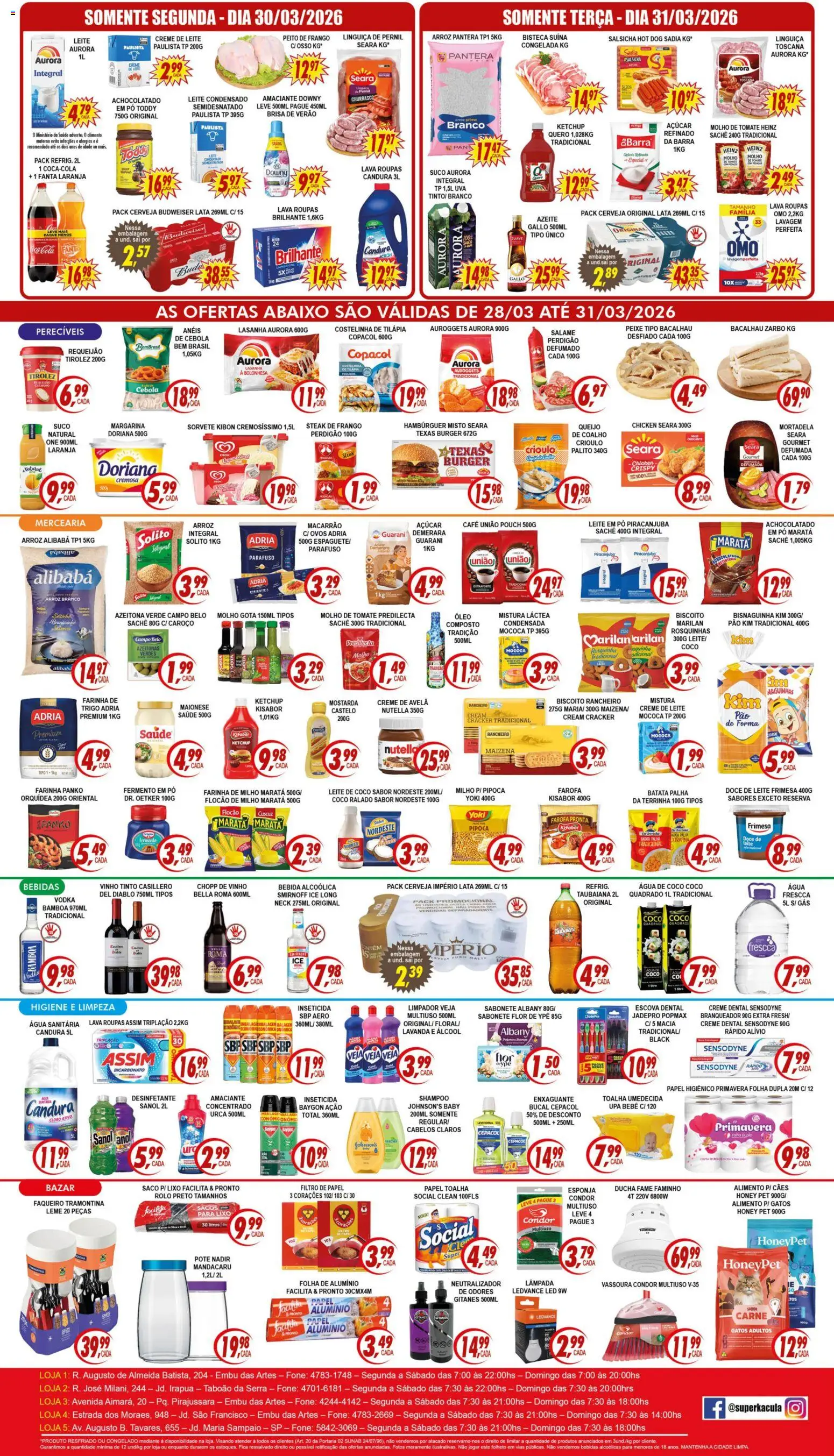Kaçula Folheto - válido de 28.03.2026 | Página: 2 | Produtos: Ketchup, Lasanha, Doce de leite, Leite de coco
