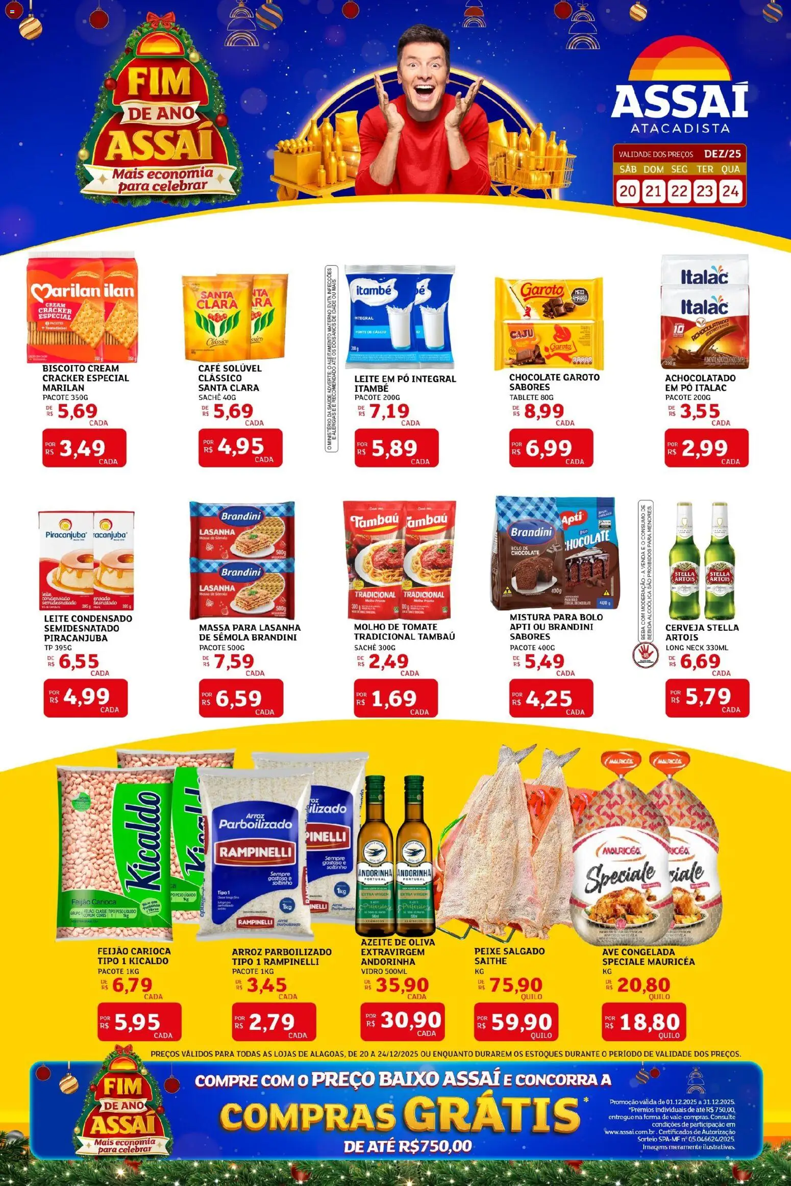 Assaí Atacadista Folheto - válido de 20.12.2025 | Página: 1 | Produtos: Caju, Café, Cerveja, Leite condensado