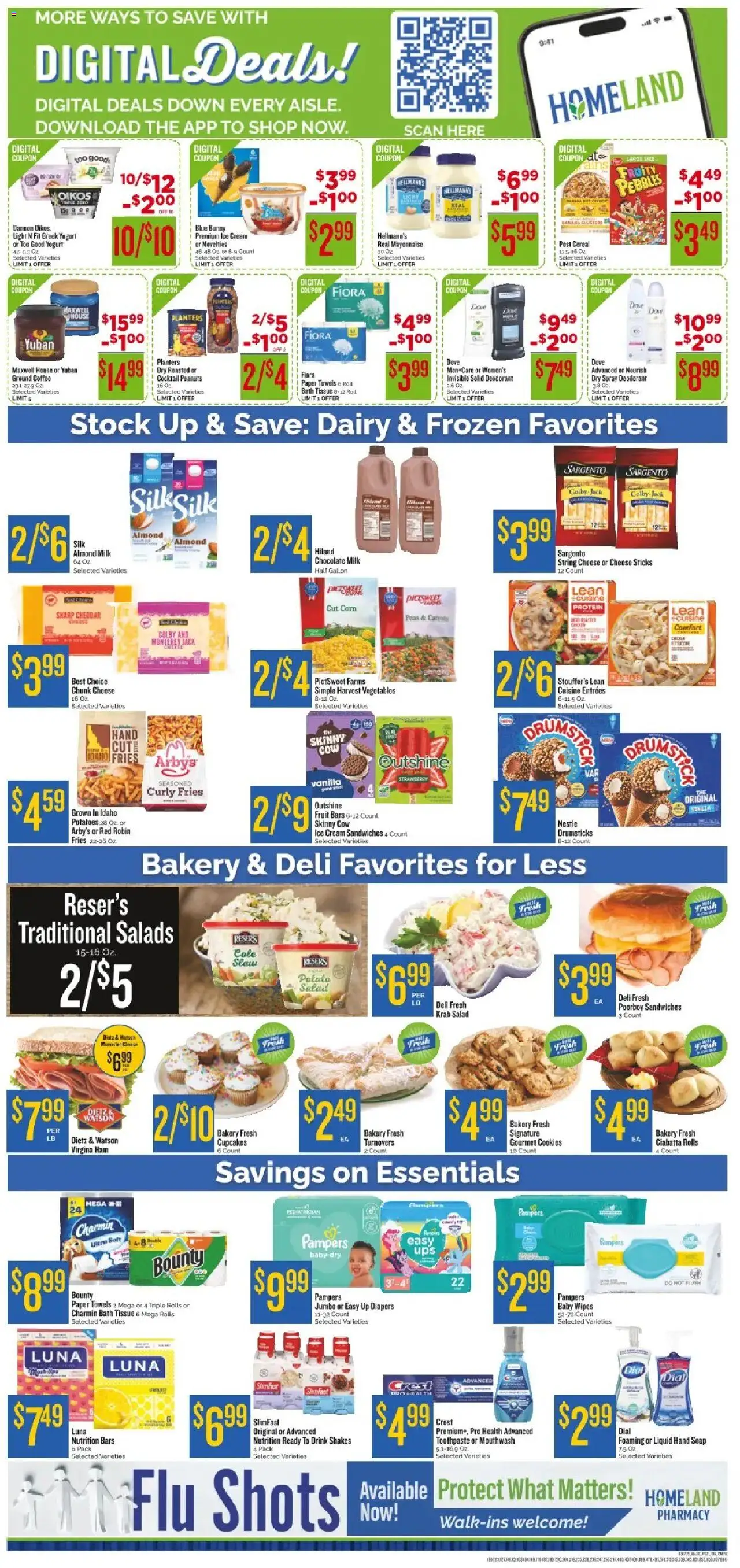 Homeland Weekly Ad - valid from 17.09.2025 | Page: 2 | Products: Yogurt, Ice cream, Salad, Vegetables