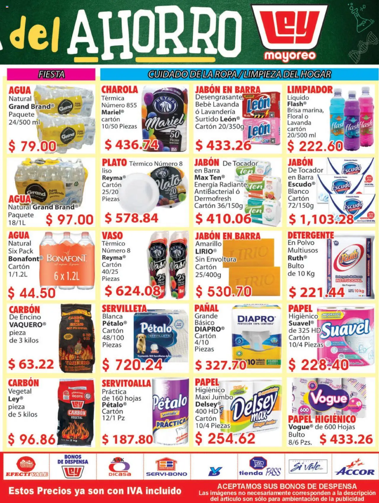 Nuevas ofertas de Casa Ley válidas en toda la República Mexicana desde el 04.08.2025. ¡Encuentra las mejores ofertas en Casa Ley - Folleto Mayoreo! | Página: 4 | Productos: Detergente, Pañales, Papel higiénico, Servilletas