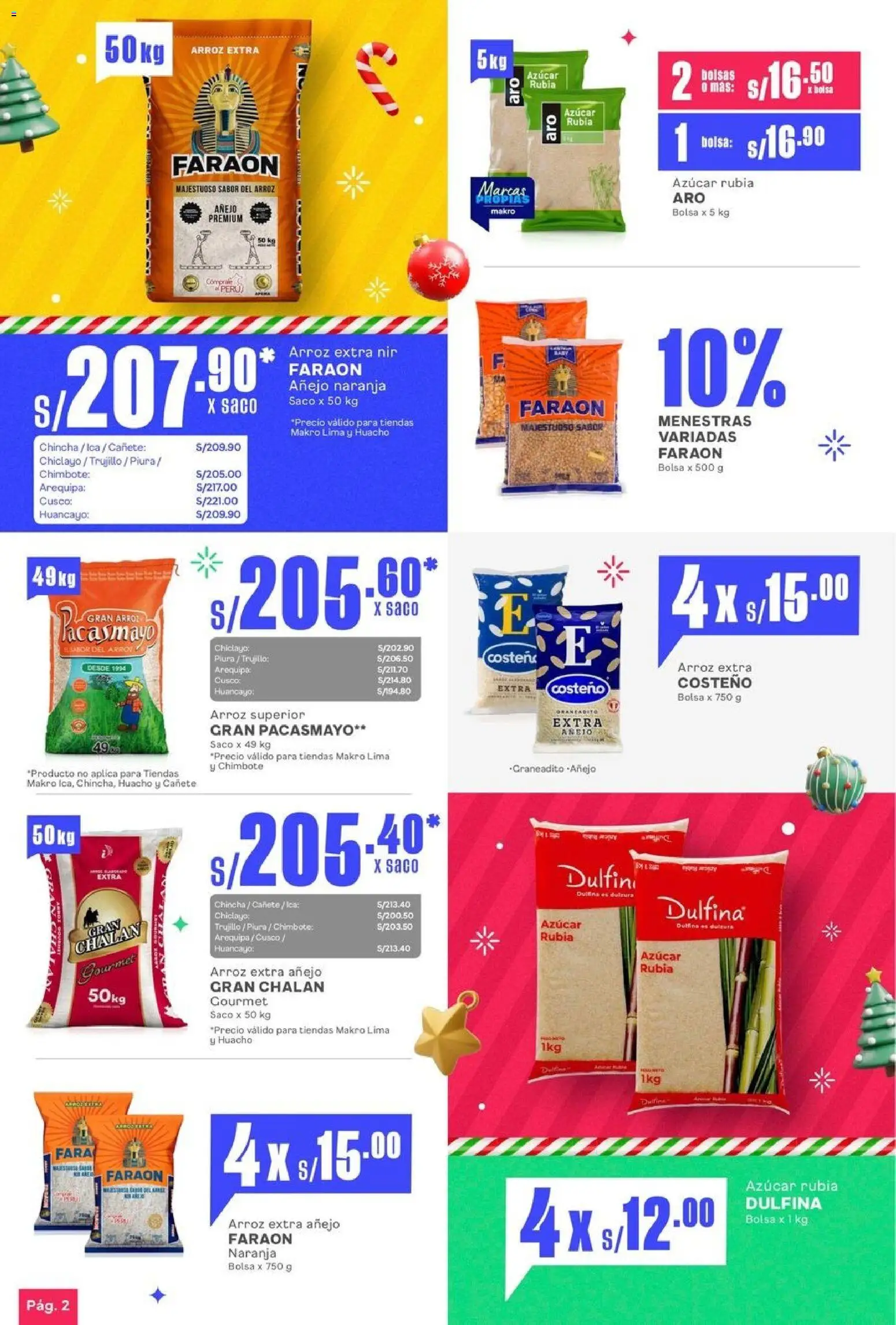 Catálogo Makro válido desde 01.12.2025 | Página: 2 | Productos: Arroz, Saco, Bolsa