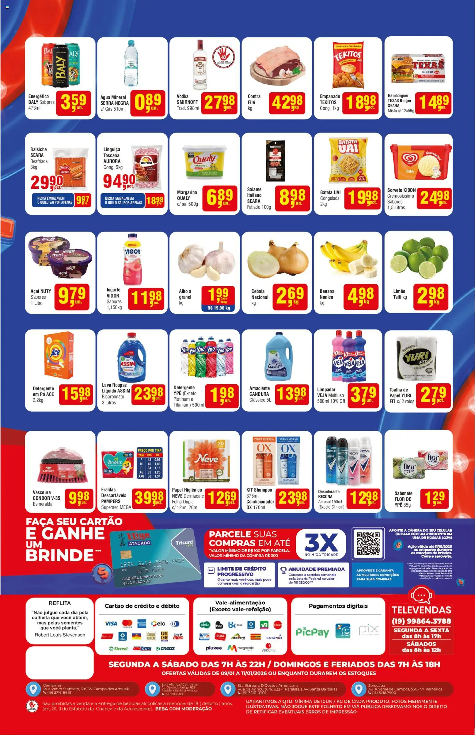 Higa Atacado Folheto - válido de 09.01.2026 | Página: 2 | Produtos: Pampers, Rexona, Sorvete, Vassoura