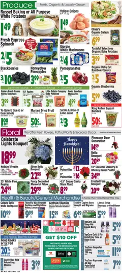 Preview of King Kullen weekly ads valid from 12.12.2025 | Page: 6 | Products: Squash, Spinach, Noodles, Lime