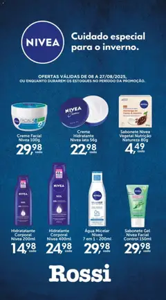 Rossi Supermercados - Ofertas Nivea - Pré-Visualização do folheto da loja Rossi Supermercados, válido de 21.08.2025