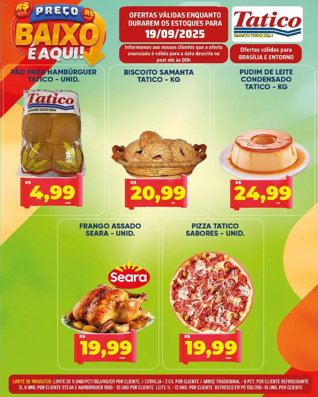 Tatico Folheto - válido de 19.09.2025 | Página: 10 | Produtos: Pizza, Hambúrguer, Baixo, Refrigerante
