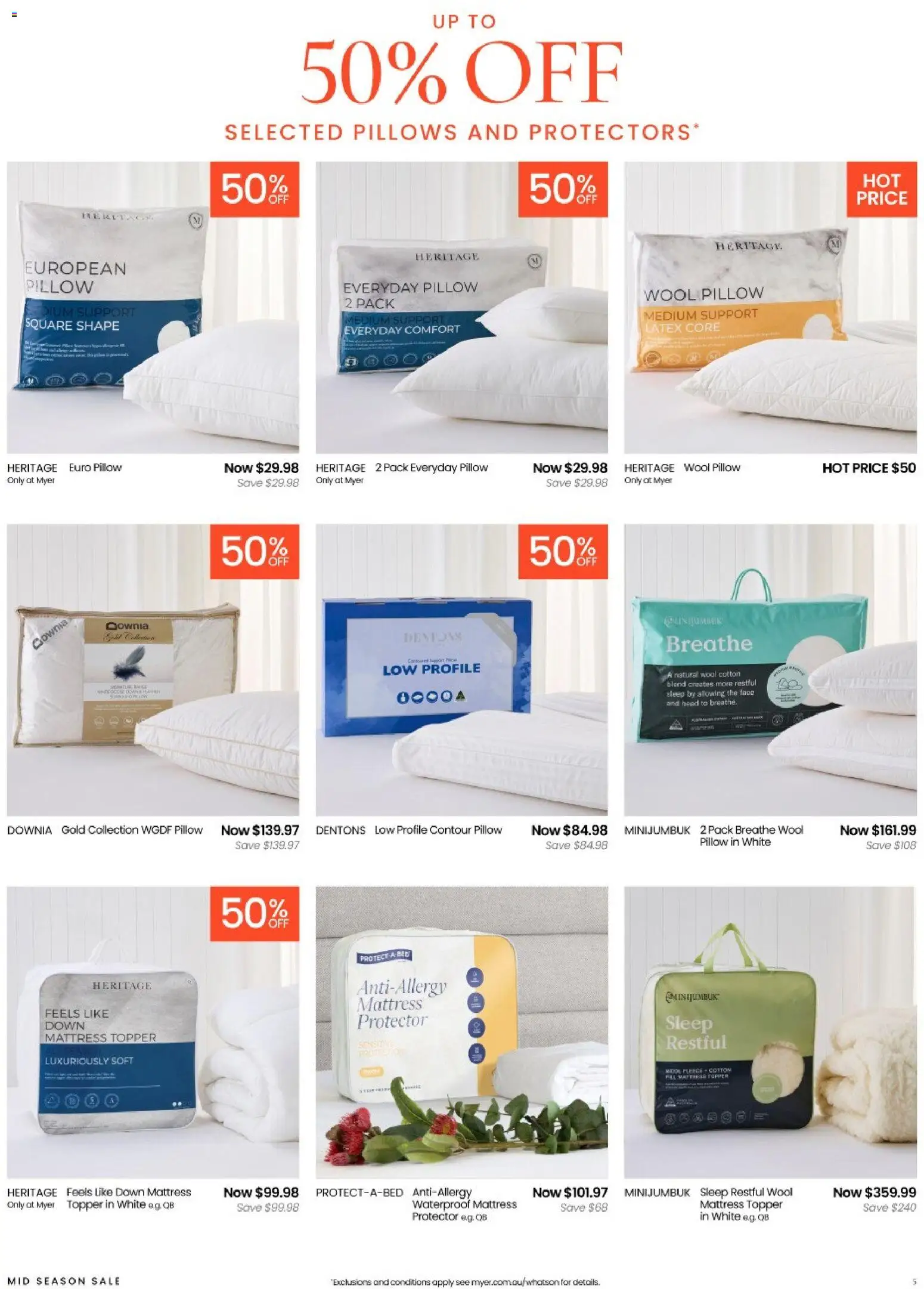 Myer catalogue - valid from 04.03.2026 | Page: 5 | Products: Contour, Mattress, Pillow