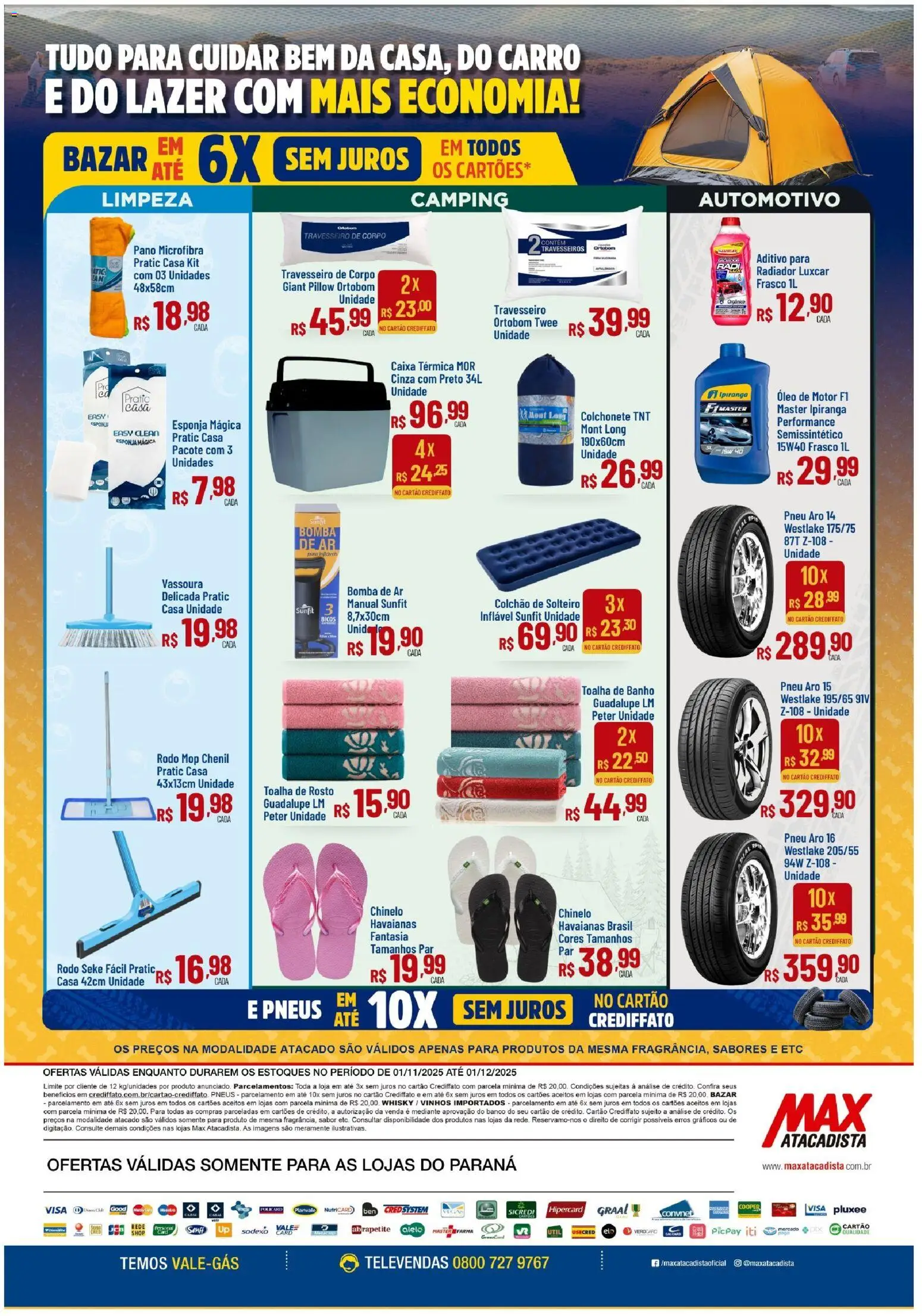 Max Atacadista Folheto - válido de 01.11.2025 | Página: 2 | Produtos: Mop, Banco, Colchão, Rodo