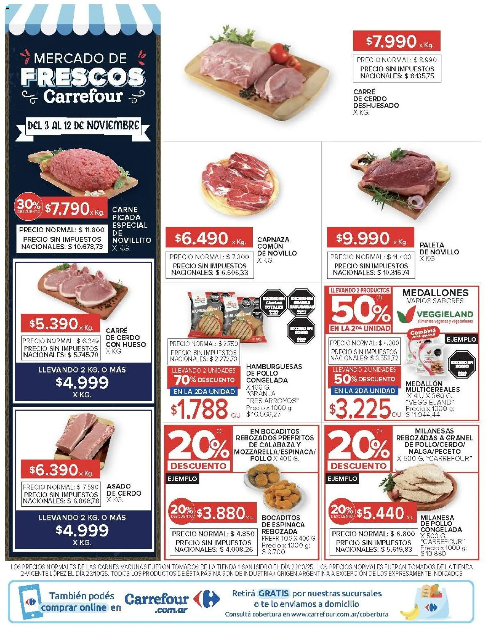 Carrefour - Black Friday │ válido desde el 03.11.2025 | Página: 15 | Productos: Pollo, Milanesa, Cerdo, Espinaca