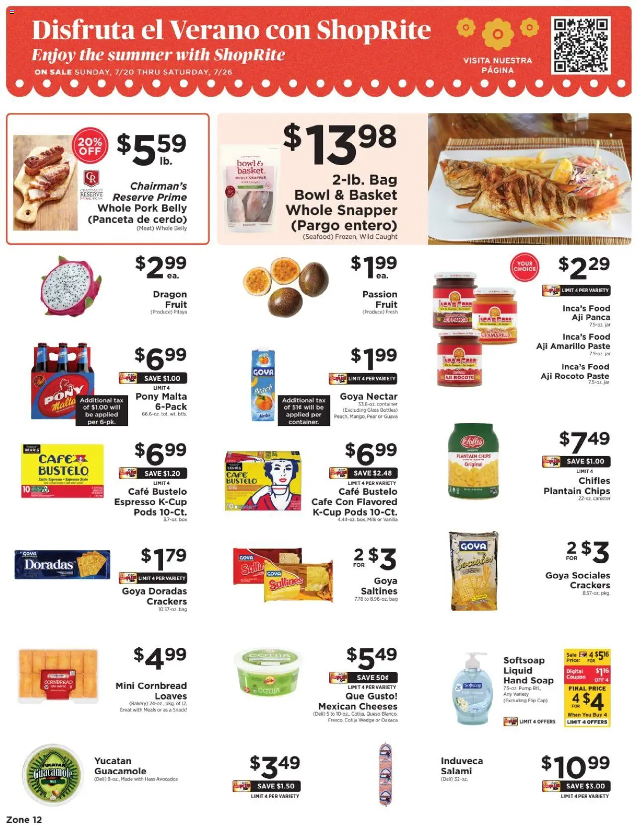 ShopRite Ad - valid from 17.07.2025 | Page: 1 | Products: Box, Pump, Milk, Soap