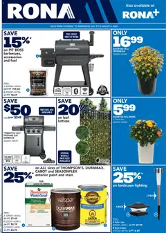 Preview of Rona weekly flyer / circulaire from shop Rona valid from 31.07.2025