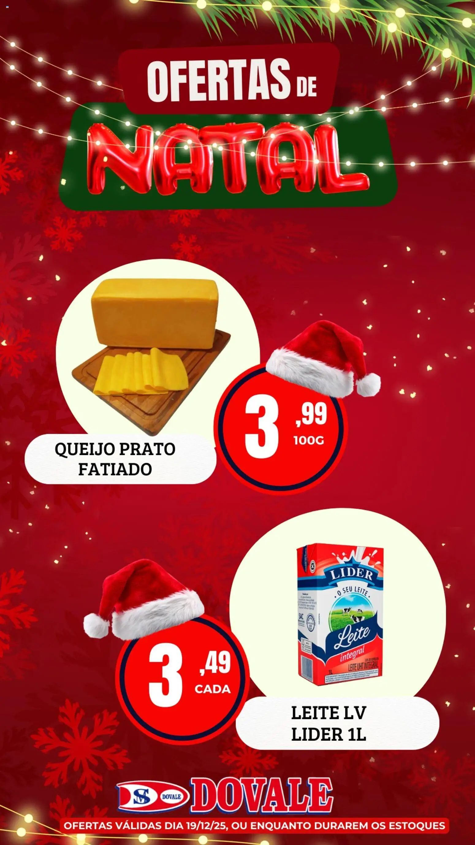 Dovale Folheto - válido de 19.12.2025 | Página: 3 | Produtos: Leite integral, Leite, Queijo