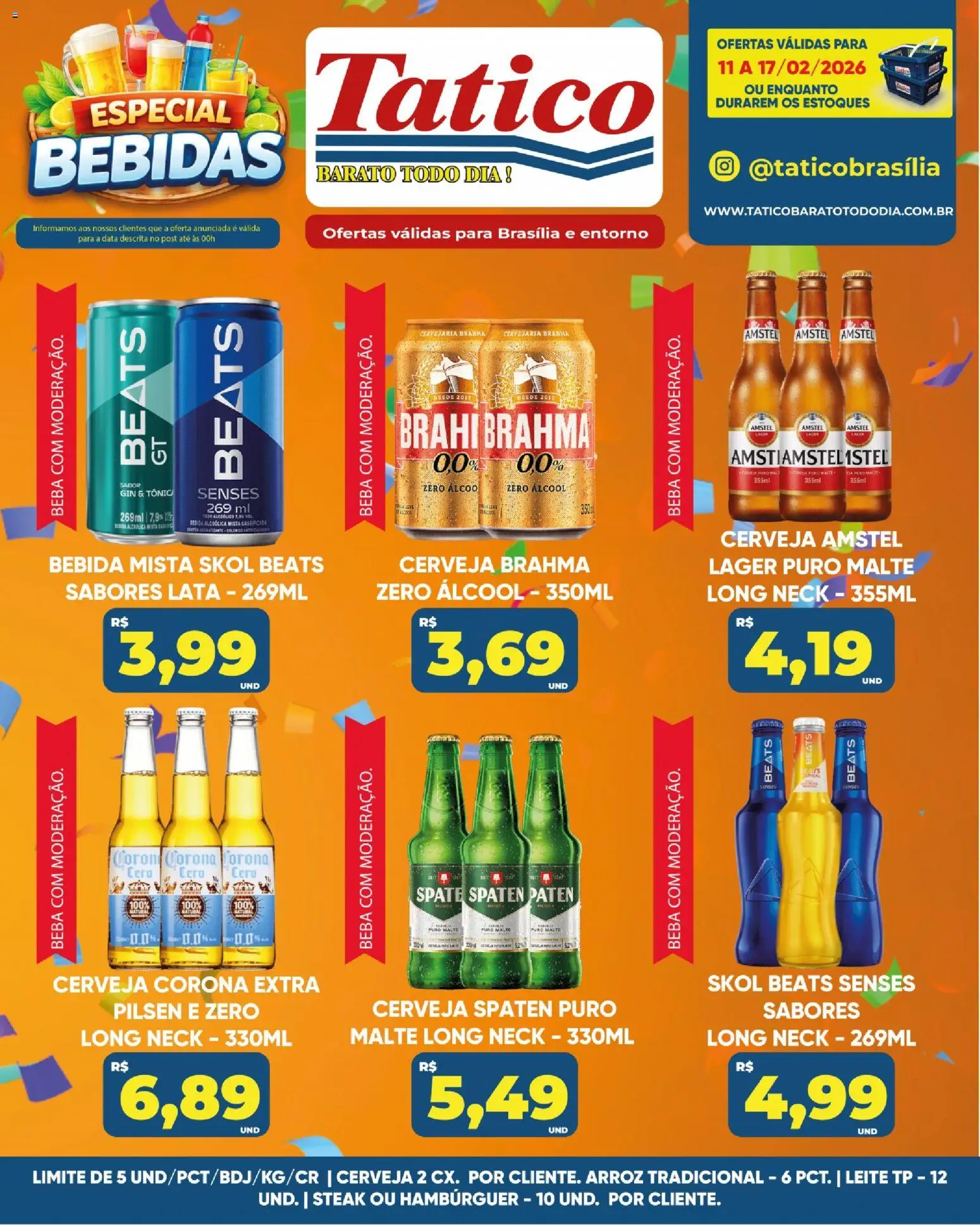 Tatico Folheto - válido de 14.02.2026 | Página: 24 | Produtos: Cerveja, Arroz, Hambúrguer, Bebida