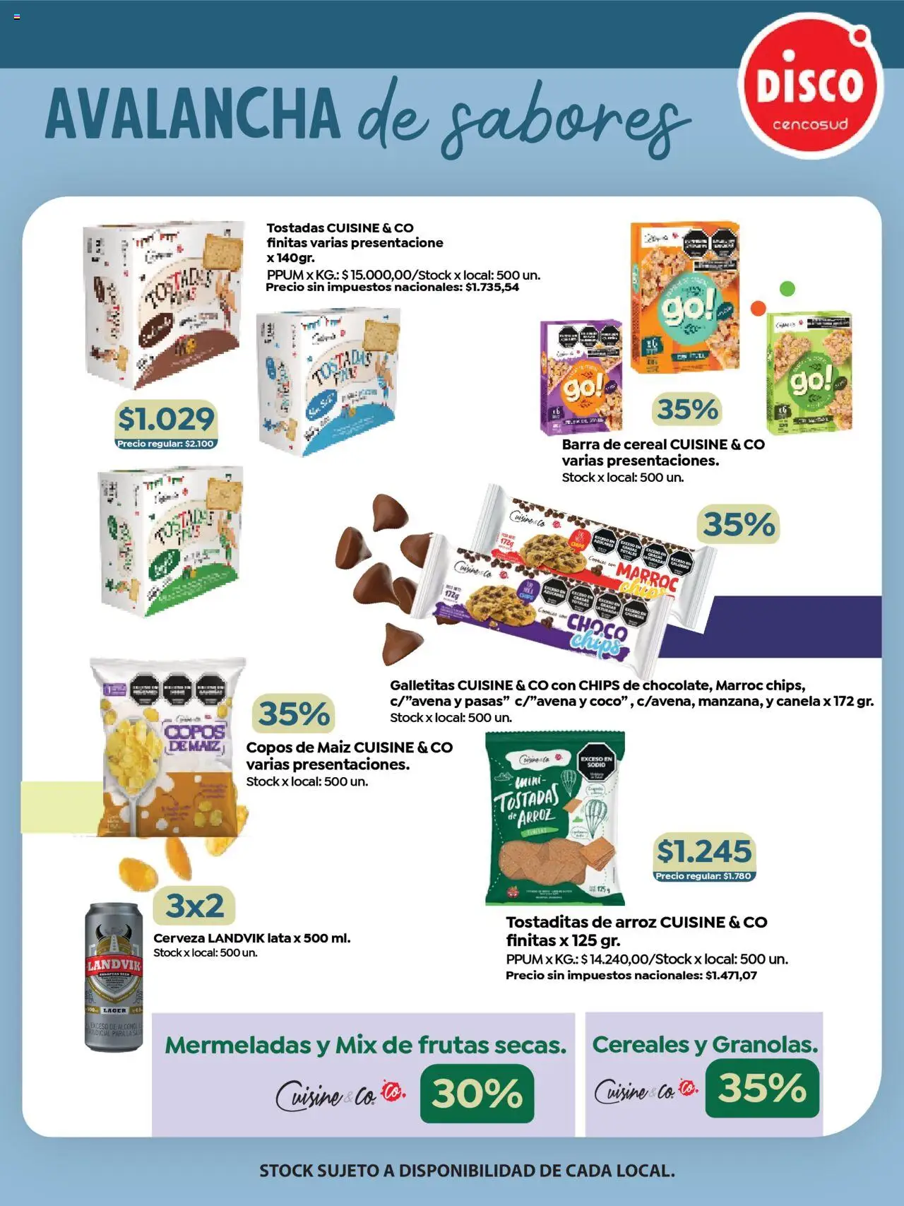 Disco - Especial Marcas Propias │ válido desde el 06.08.2025 | Página: 2 | Productos: Galletitas, Maiz, Cerveza, Cereales
