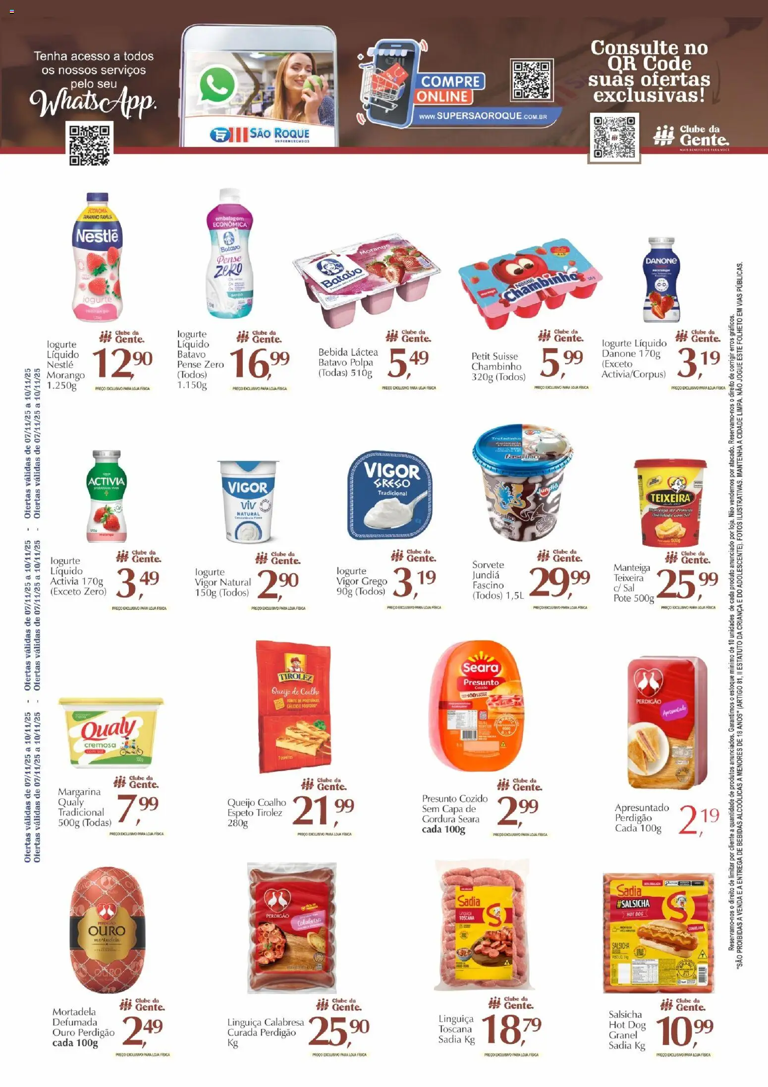 São Roque Supermercados Folheto - válido de 21.11.2025 | Página: 3 | Produtos: Fósforo, Linguiça, Presunto, Bebida