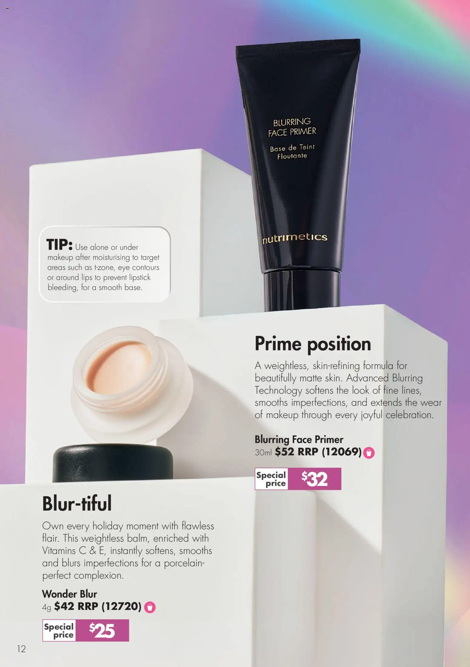 Nutrimetics catalogue - valid from 26.11.2025 | Page: 12 | Products: Lipstick, Makeup, Face primer