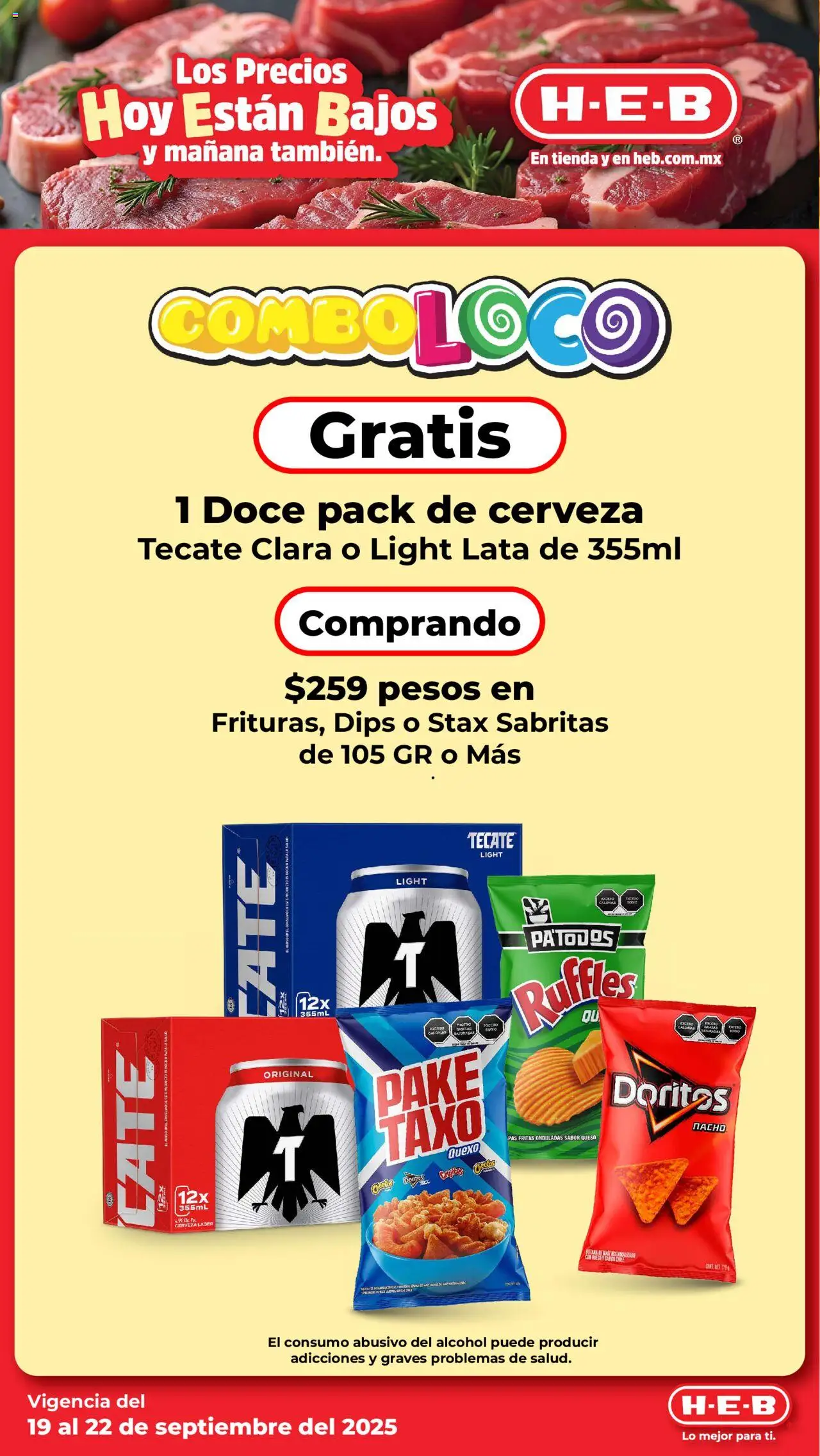 Nuevas ofertas de H-E-B válidas en toda la República Mexicana desde el 19.09.2025. ¡Encuentra las mejores ofertas en H-E-B - Folleto! | Página: 2 | Productos: Queso, Cerveza