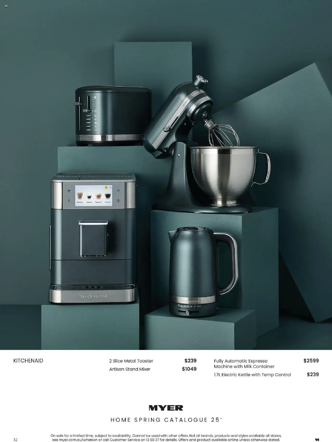 Myer catalogue - valid from 04.08.2025 | Page: 32 | Products: Milk, Kettle, Mixer, Toaster