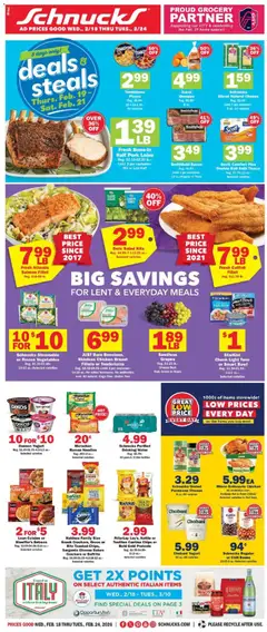Preview of Schnucks weekly ads valid from 18.02.2026