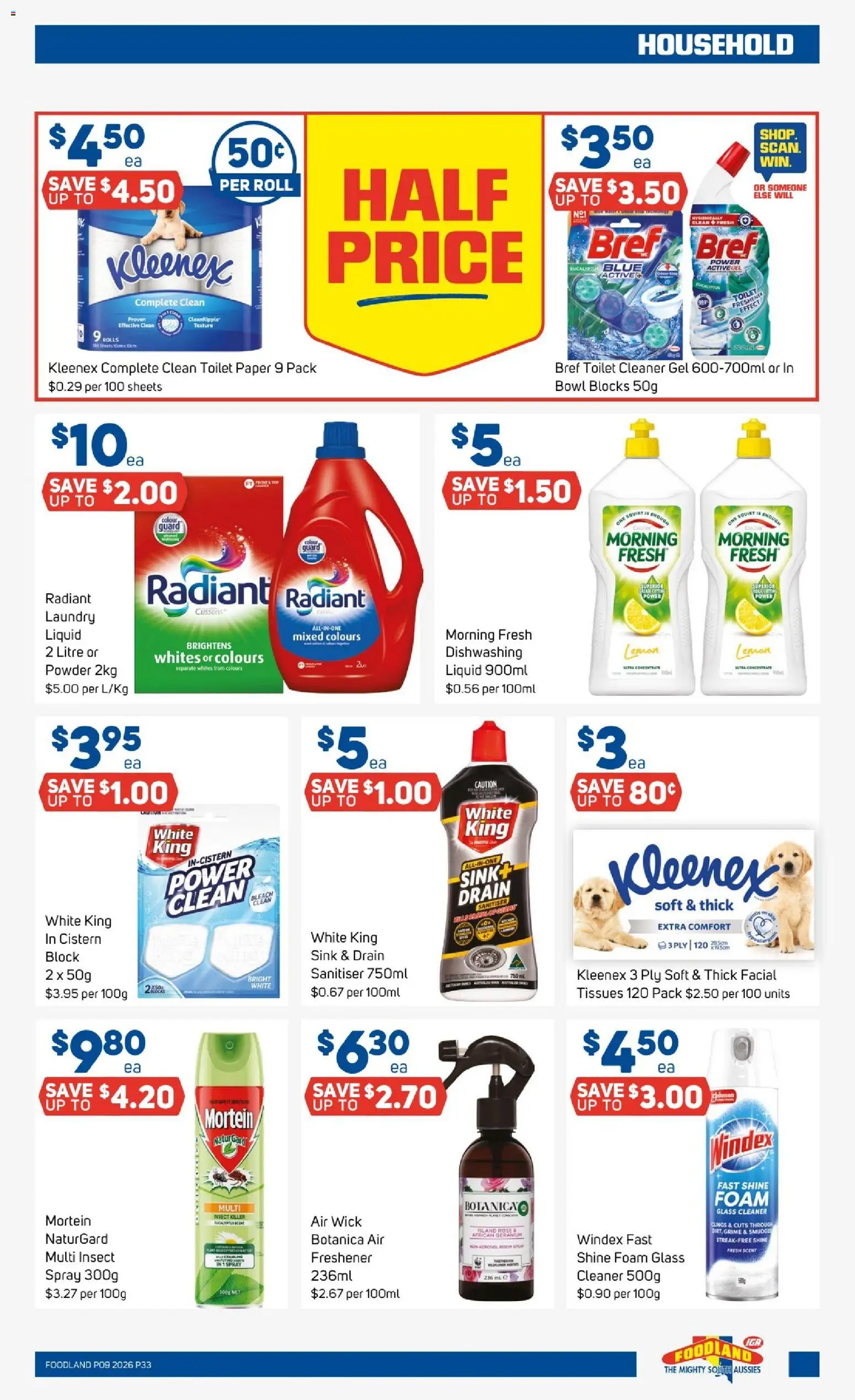 Foodland catalogue - valid from 25.02.2026 | Page: 33 | Products: Sink, Toilet, Lemon, Tissues