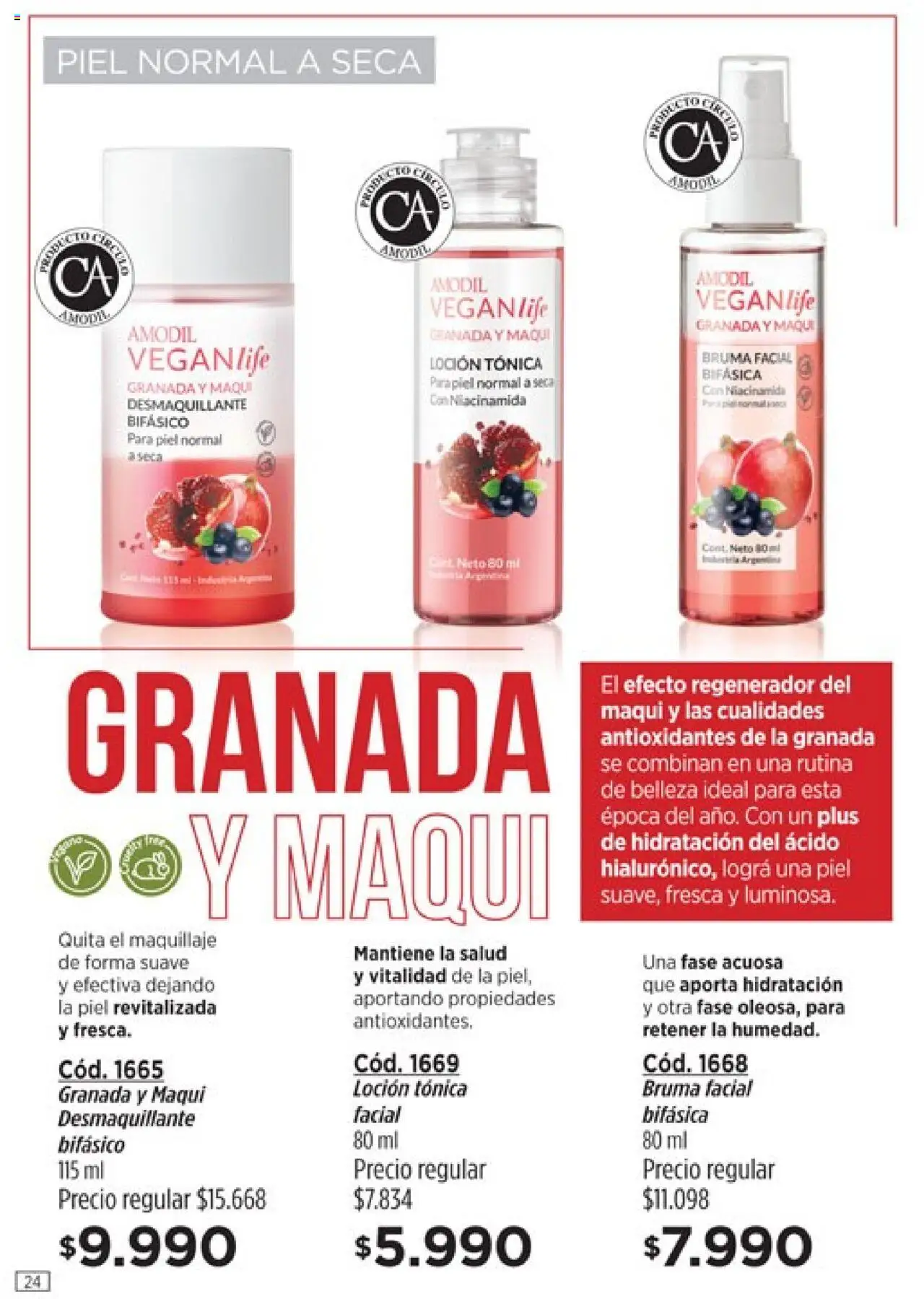 Catálogo Amodil Campaña 16 │ válido desde el 01.10.2025 | Página: 24 | Productos: Maquillaje, Desmaquillante, Loción, Bruma