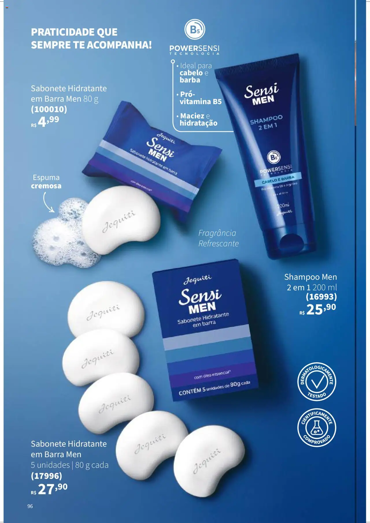 Jequiti Folheto - válido de 01.08.2025 | Página: 96 | Produtos: Shampoo, Fragrância, Óleo, Sabonete