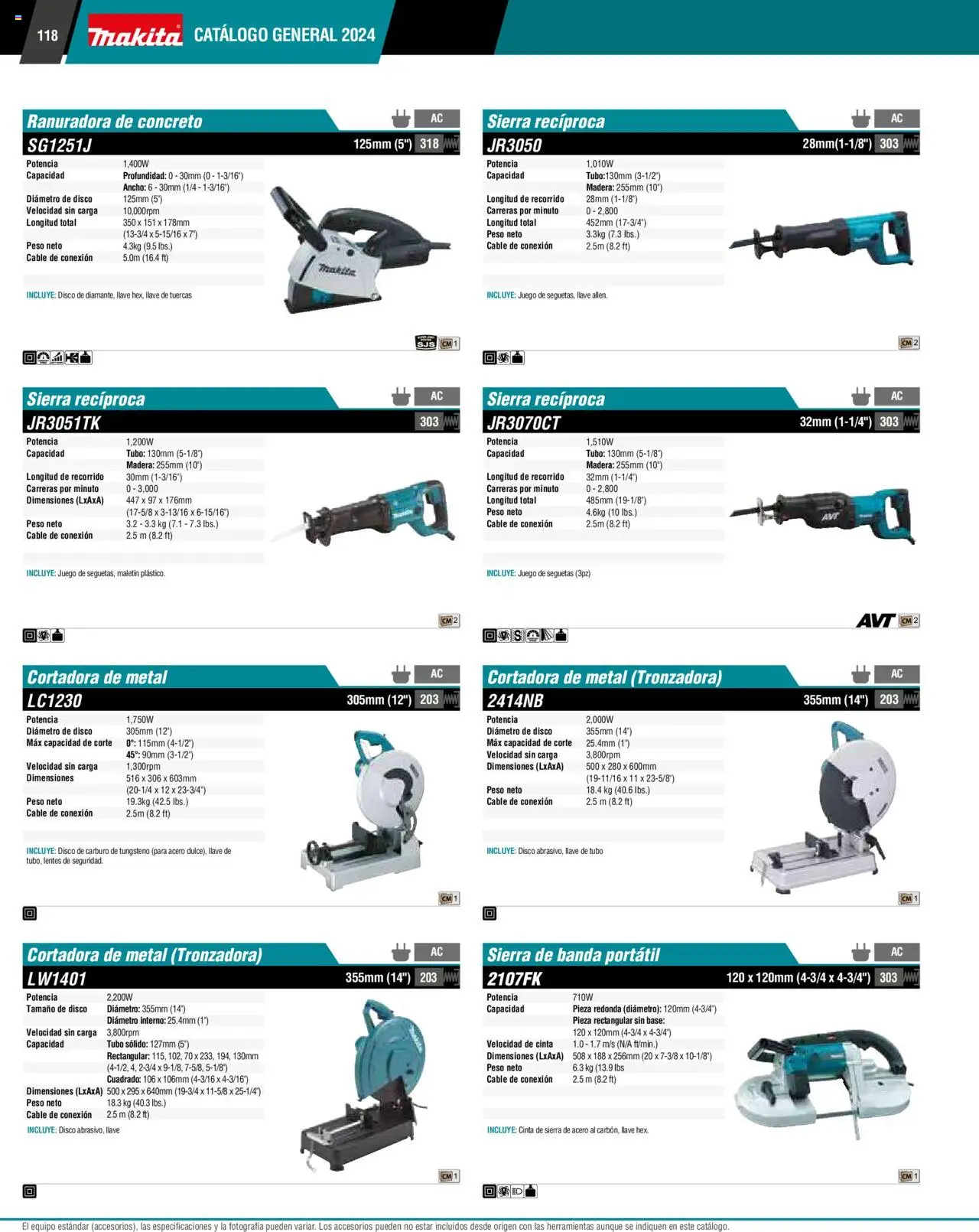 Nuevas ofertas de Makita válidas en toda la República Mexicana desde el 17.04.2024. ¡Encuentra las mejores ofertas en Makita catálogo ! | Página: 118 | Productos: Lentes, Cable, Disco, Llave