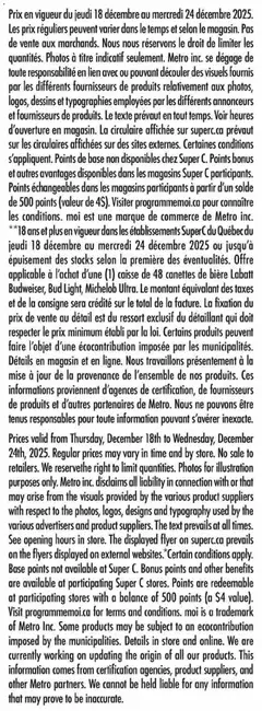 Preview of Super C weekly flyer / circulaire from shop Super C valid from 18.12.2025 | Page: 17